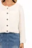 Decket Button Front Cardigan - White sold by Petal & Pup