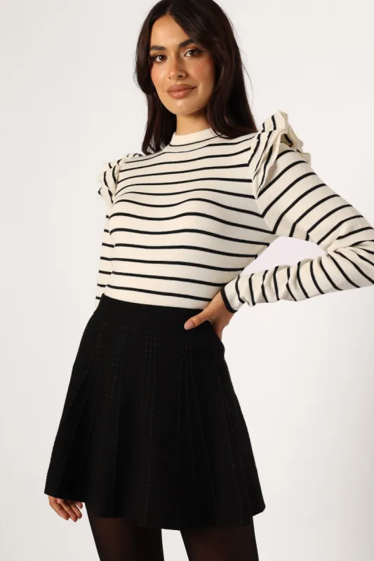 Mockie Long Sleeve Bodysuit - Black White sold by Petal & Pup