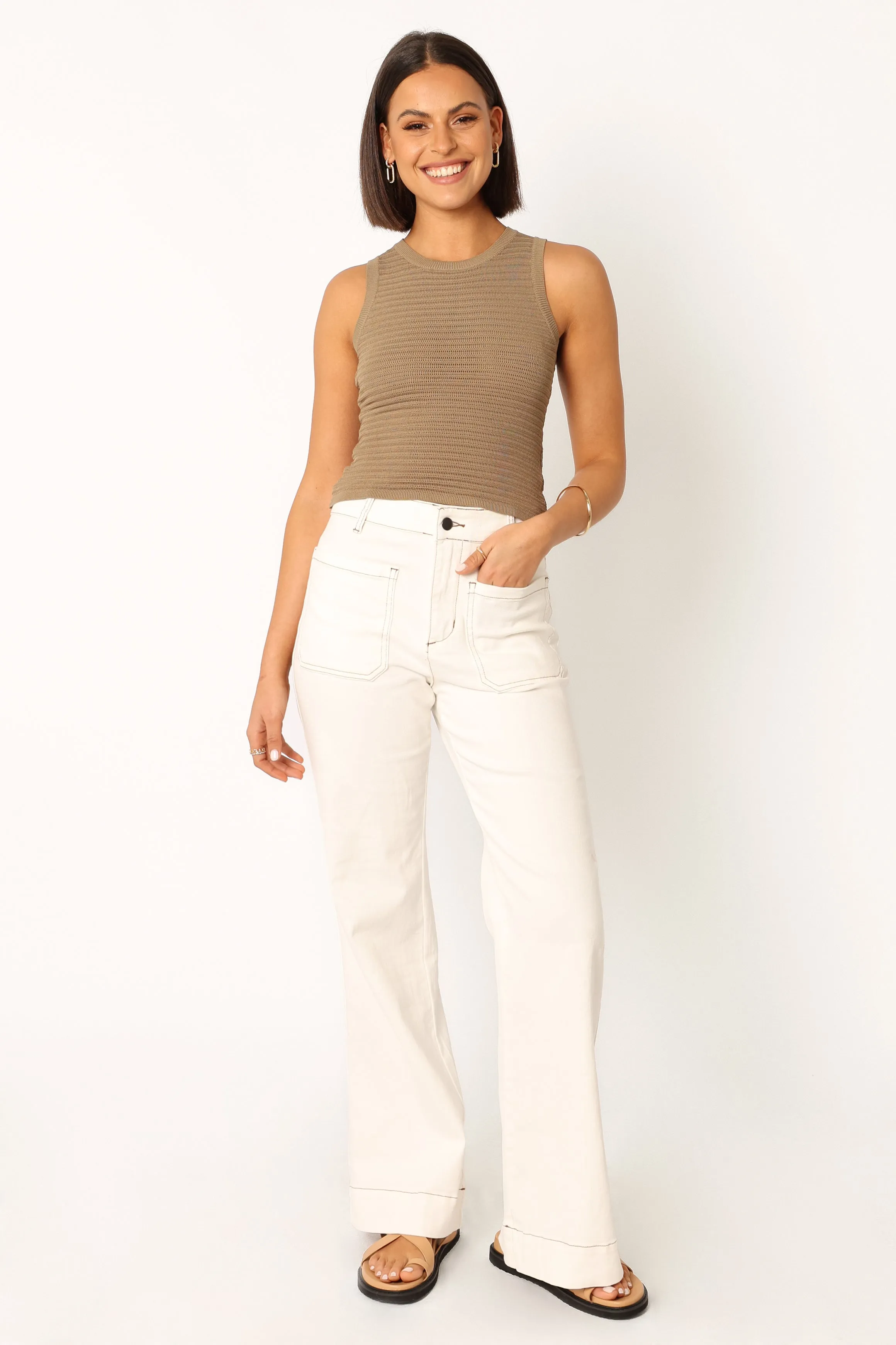 Maisey Knit Tank - Olive sold by Petal & Pup product image thumbnail 5