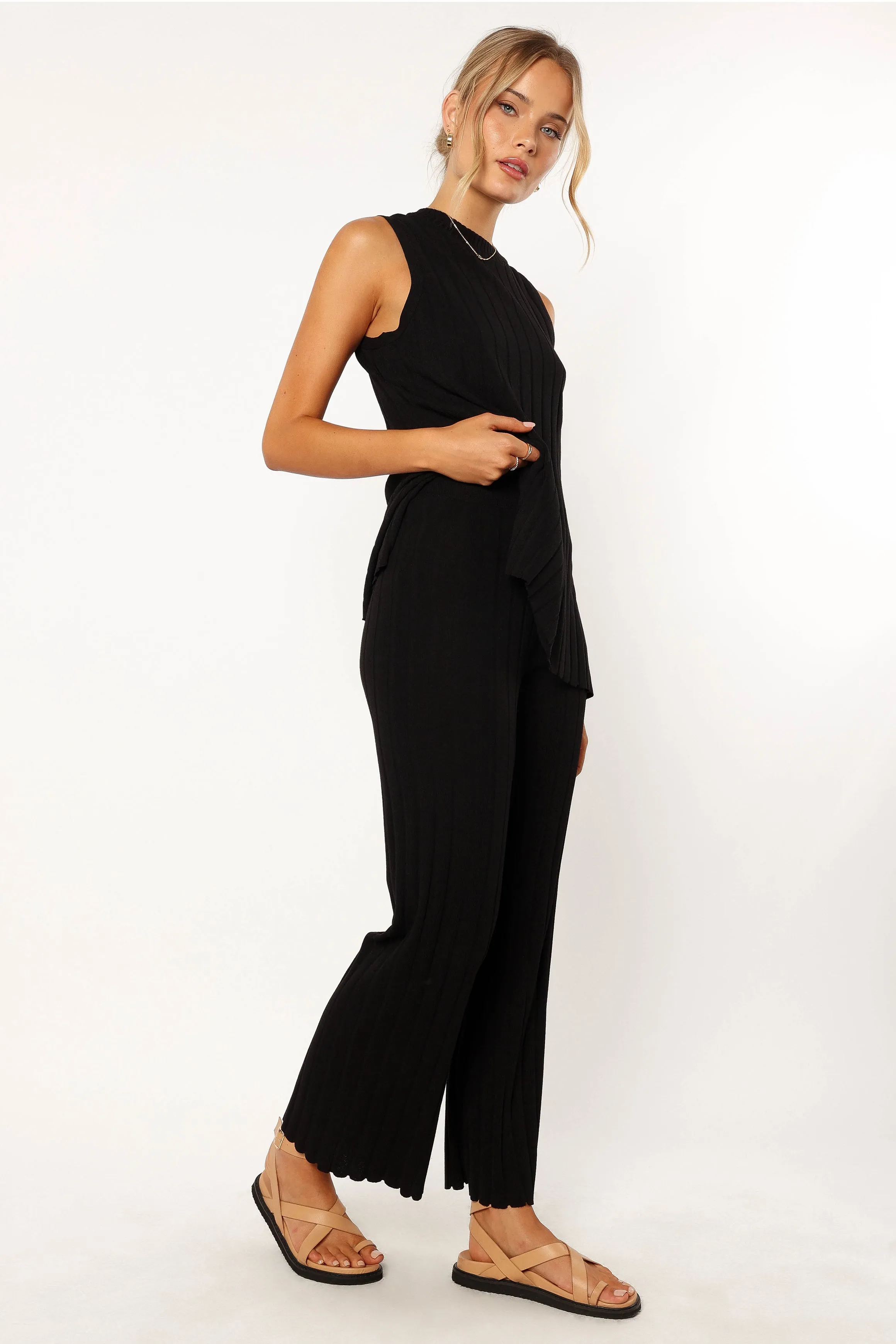 Agnes Knit Pant - Black sold by Petal & Pup