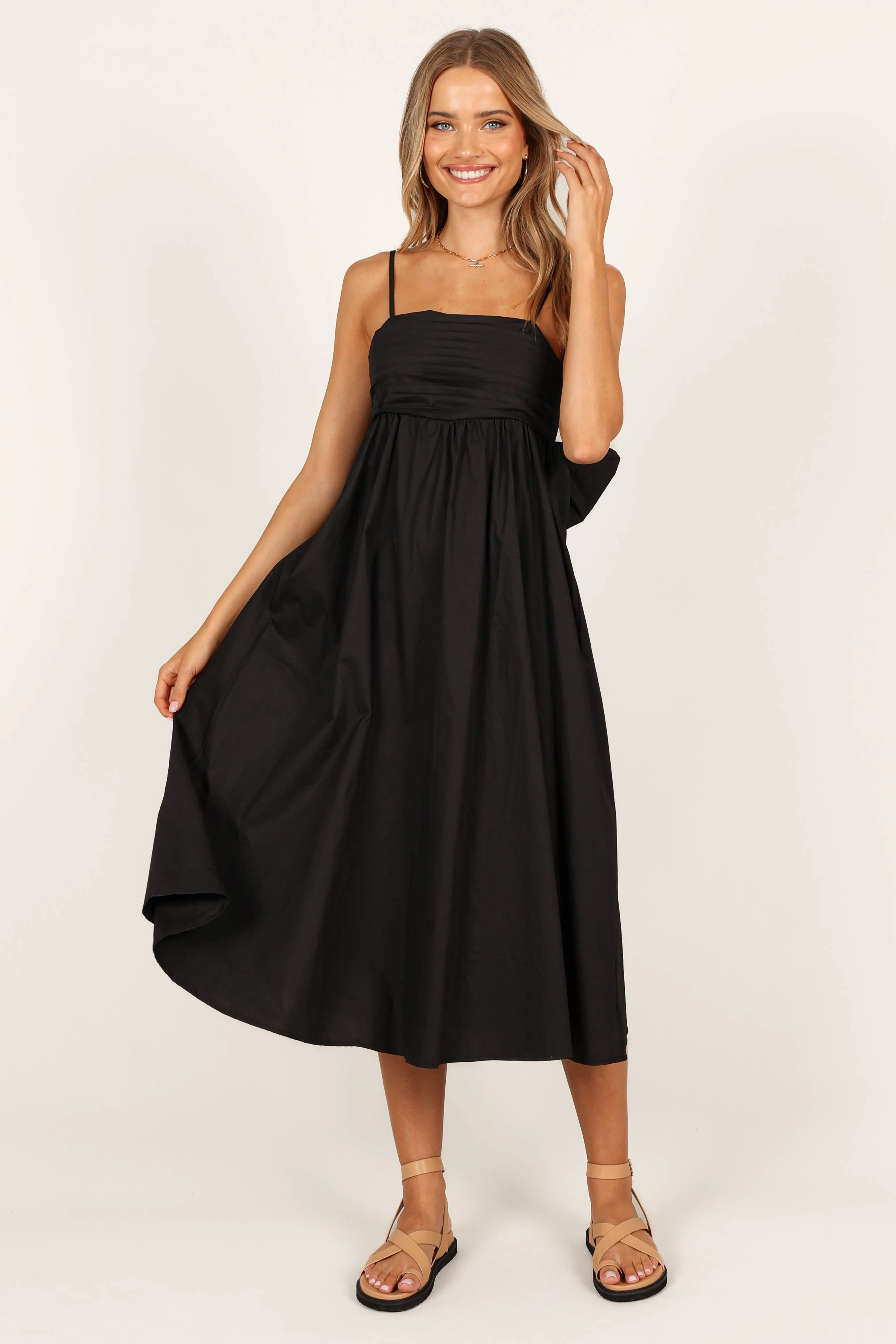 Alice Bow Back Midi Dress - Black sold by Petal & Pup product image thumbnail 2