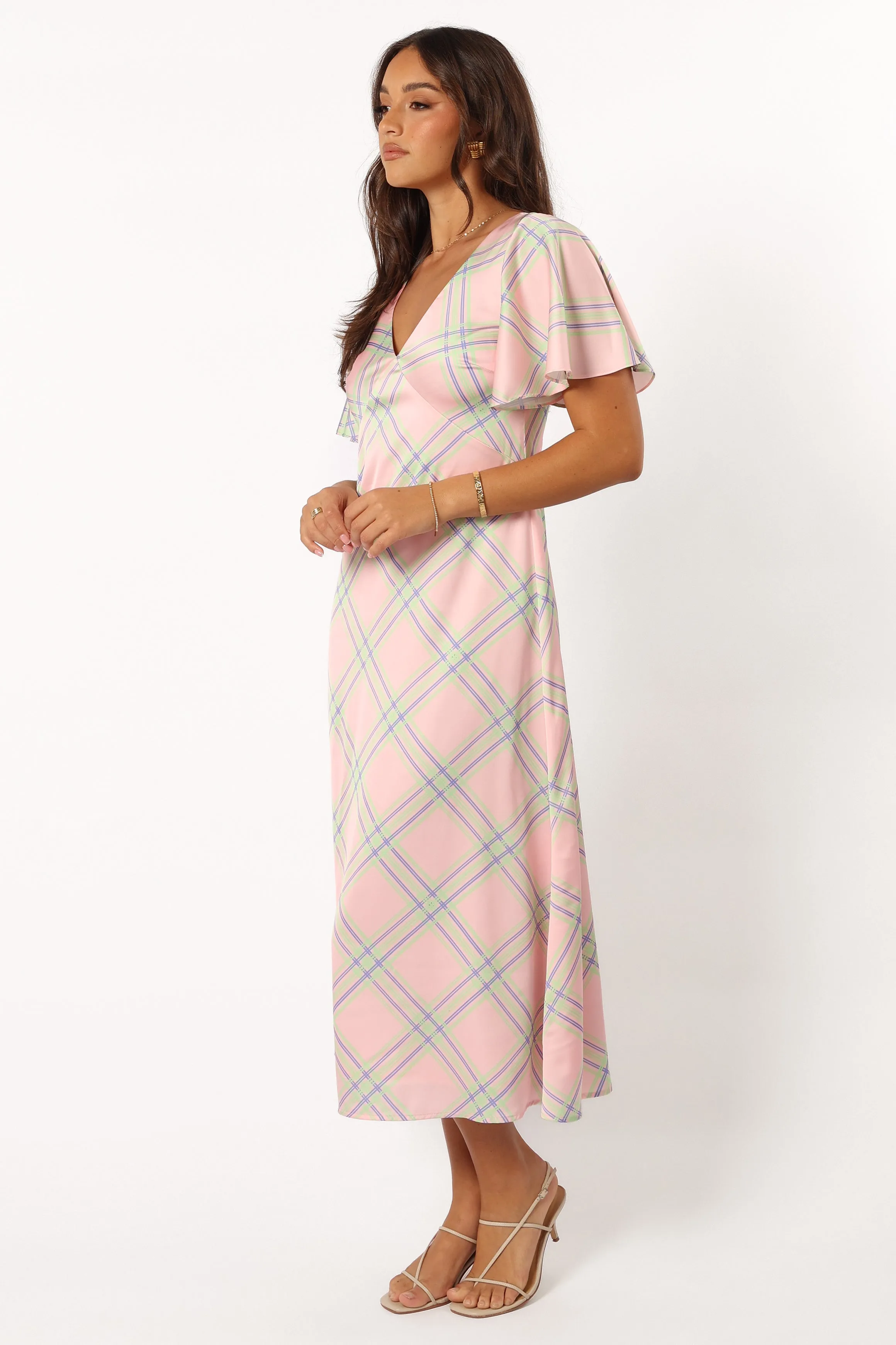 Jess Midi Dress - Pink Check sold by Petal & Pup product image thumbnail 4