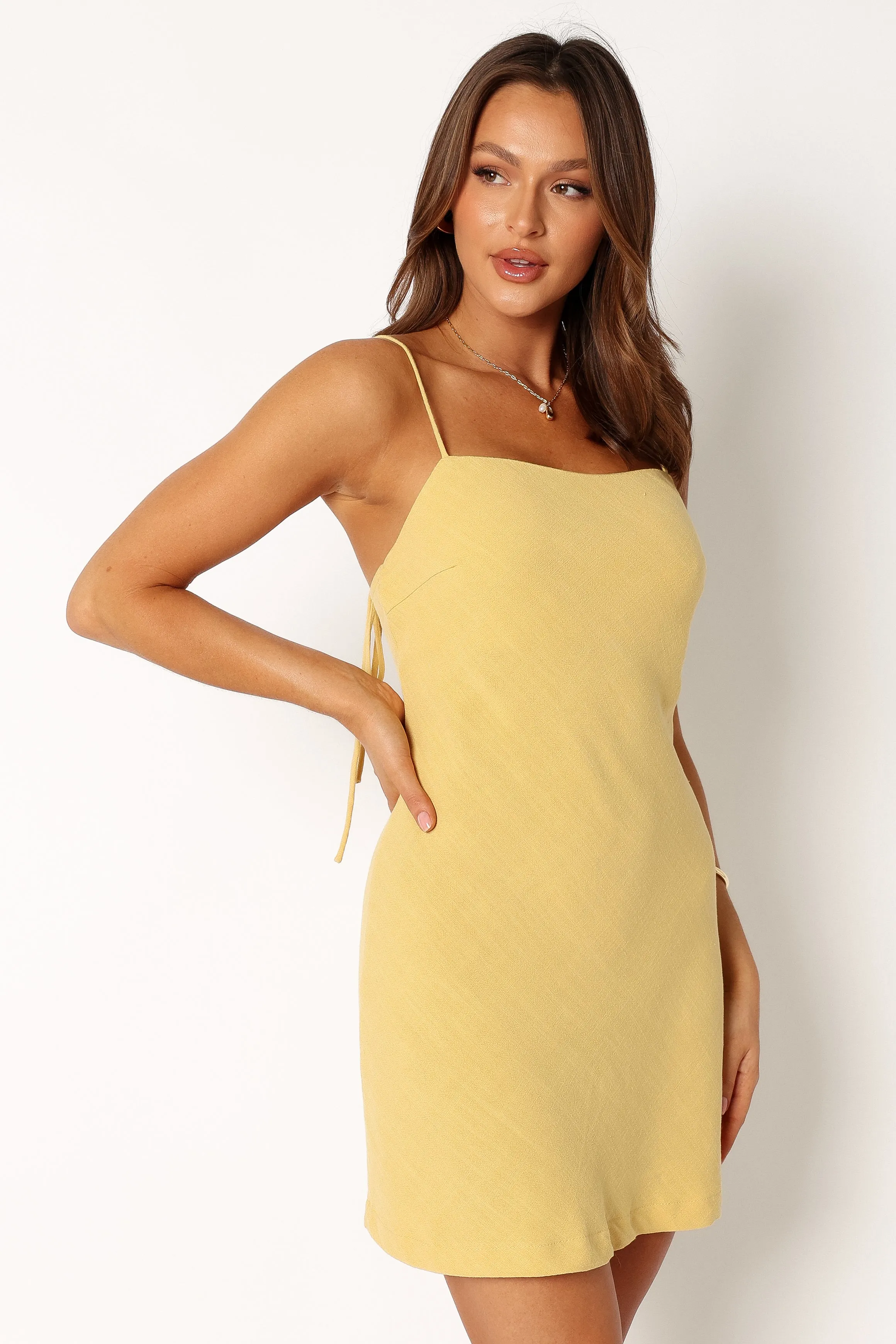 Sawyer Mini Slip Dress - Lemon sold by Petal & Pup product image thumbnail 2