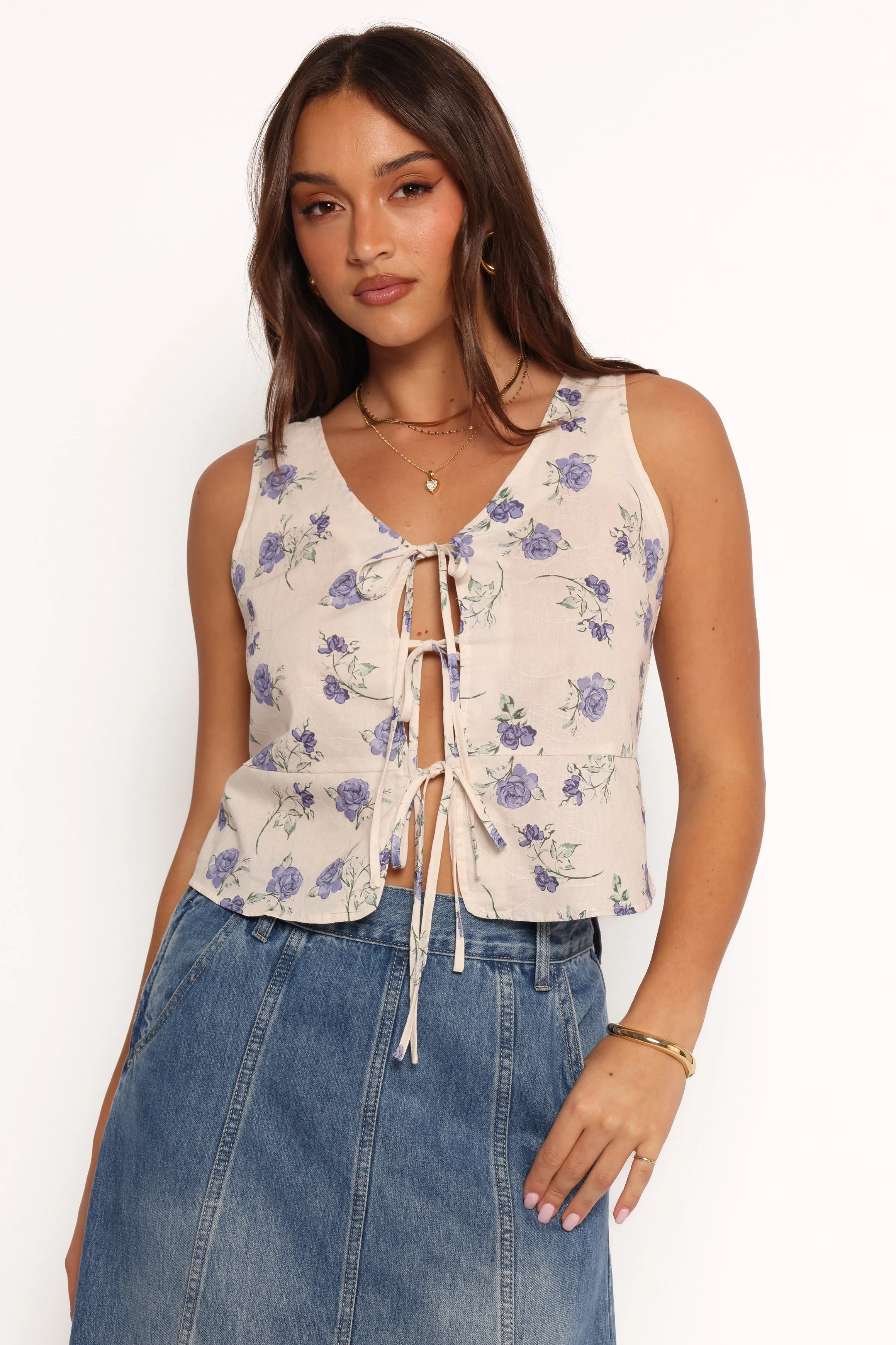 Riley Top - Cream sold by Petal & Pup