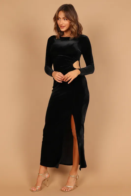 Sarine Long Sleeve Maxi Dress - Black sold by Petal & Pup