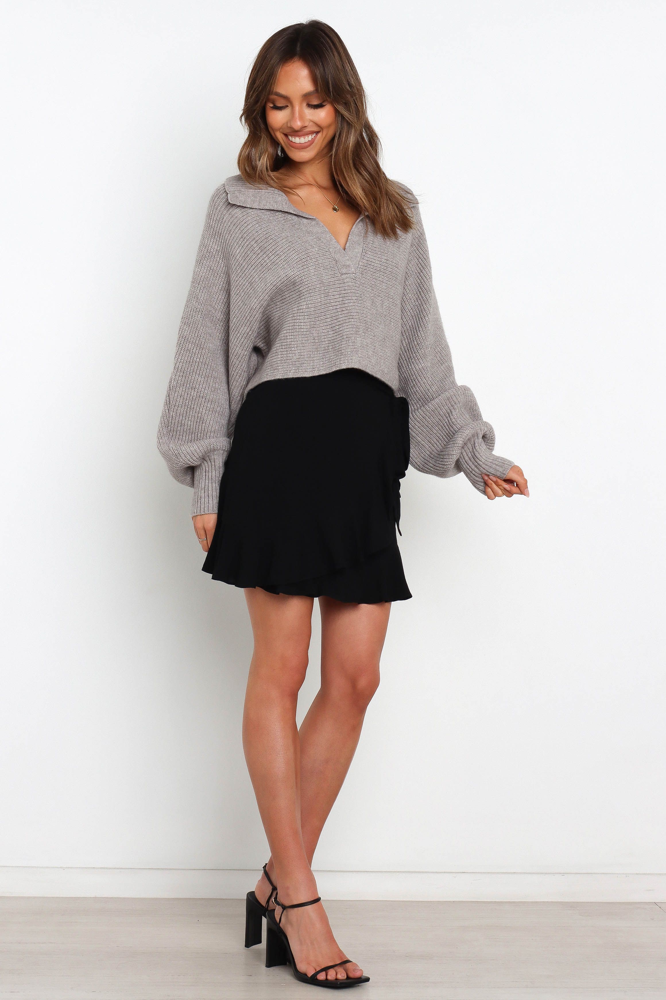 Harrison Knit Sweater - Grey sold by Petal & Pup product image thumbnail 6