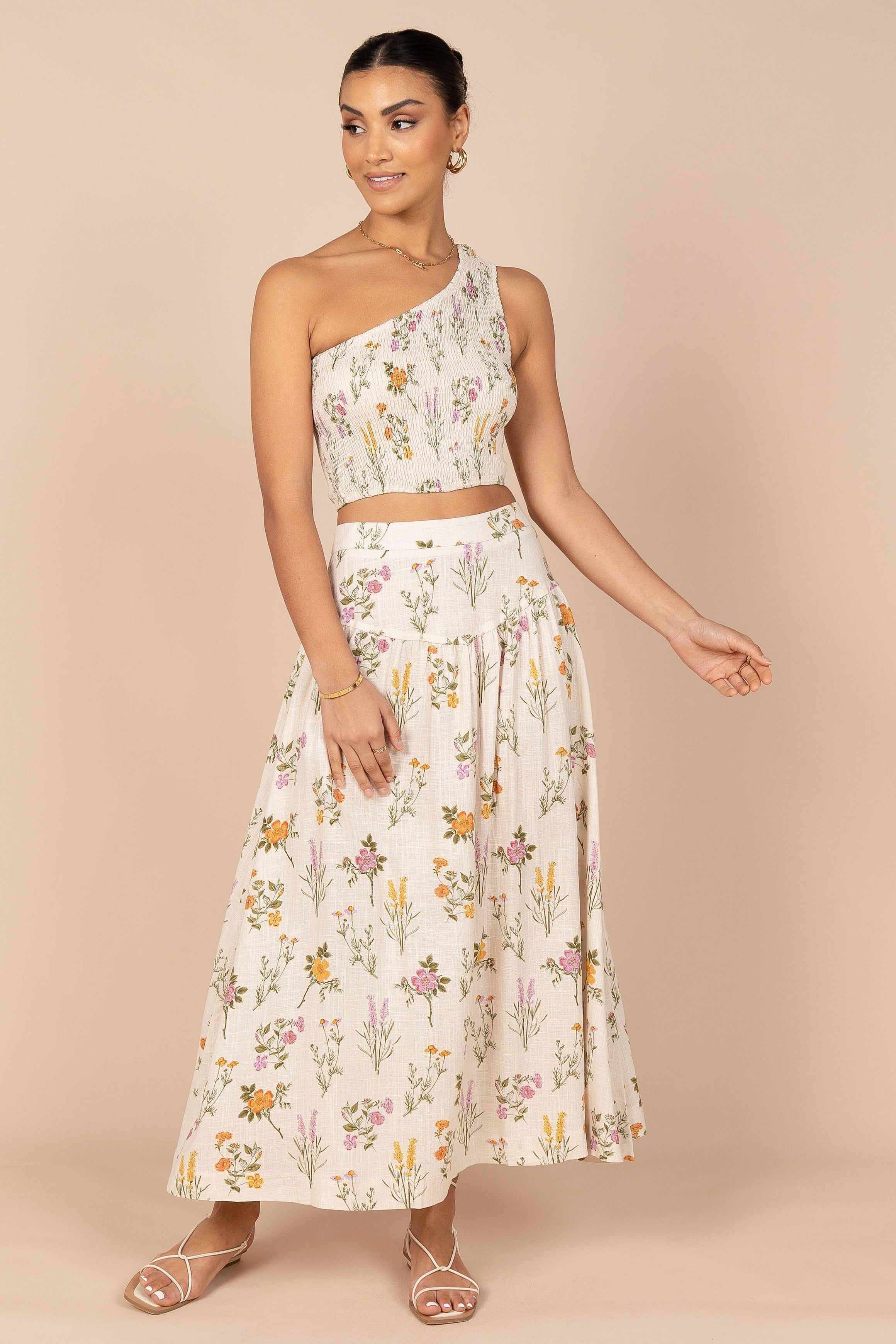 August Maxi Skirt - Beige Floral sold by Petal & Pup product image thumbnail 9