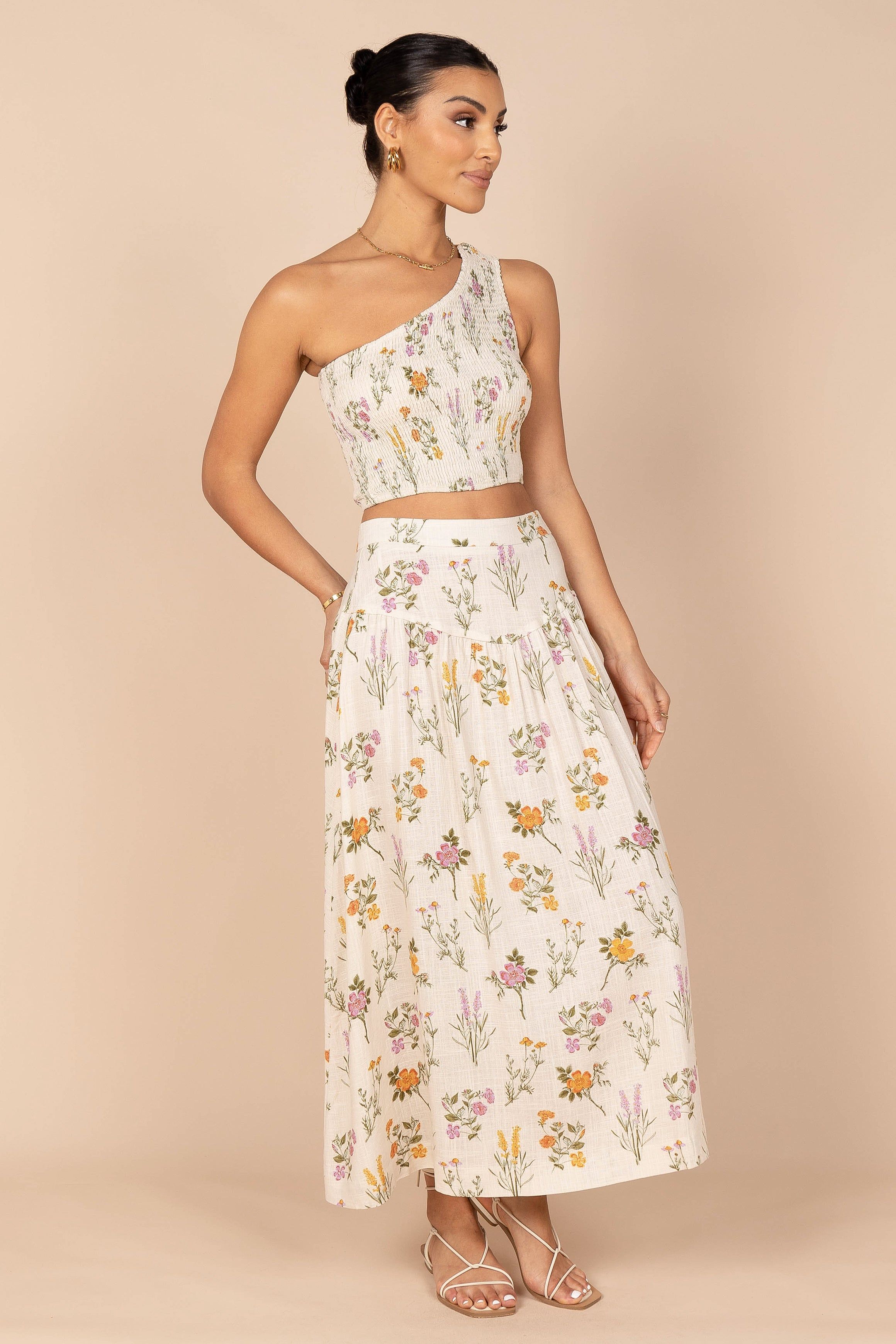 August Maxi Skirt - Beige Floral sold by Petal & Pup product image thumbnail 8