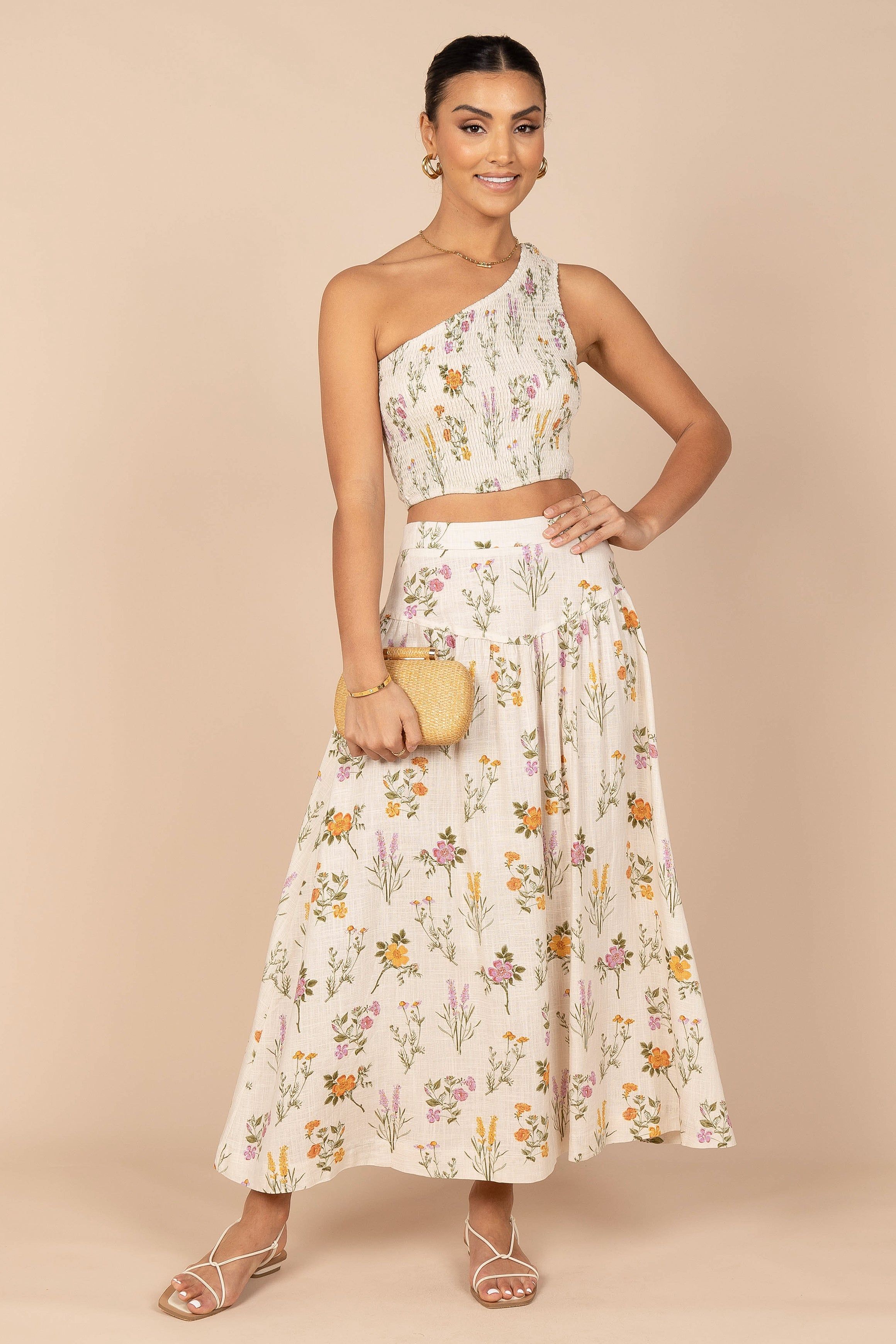 August Maxi Skirt - Beige Floral sold by Petal & Pup product image thumbnail 3