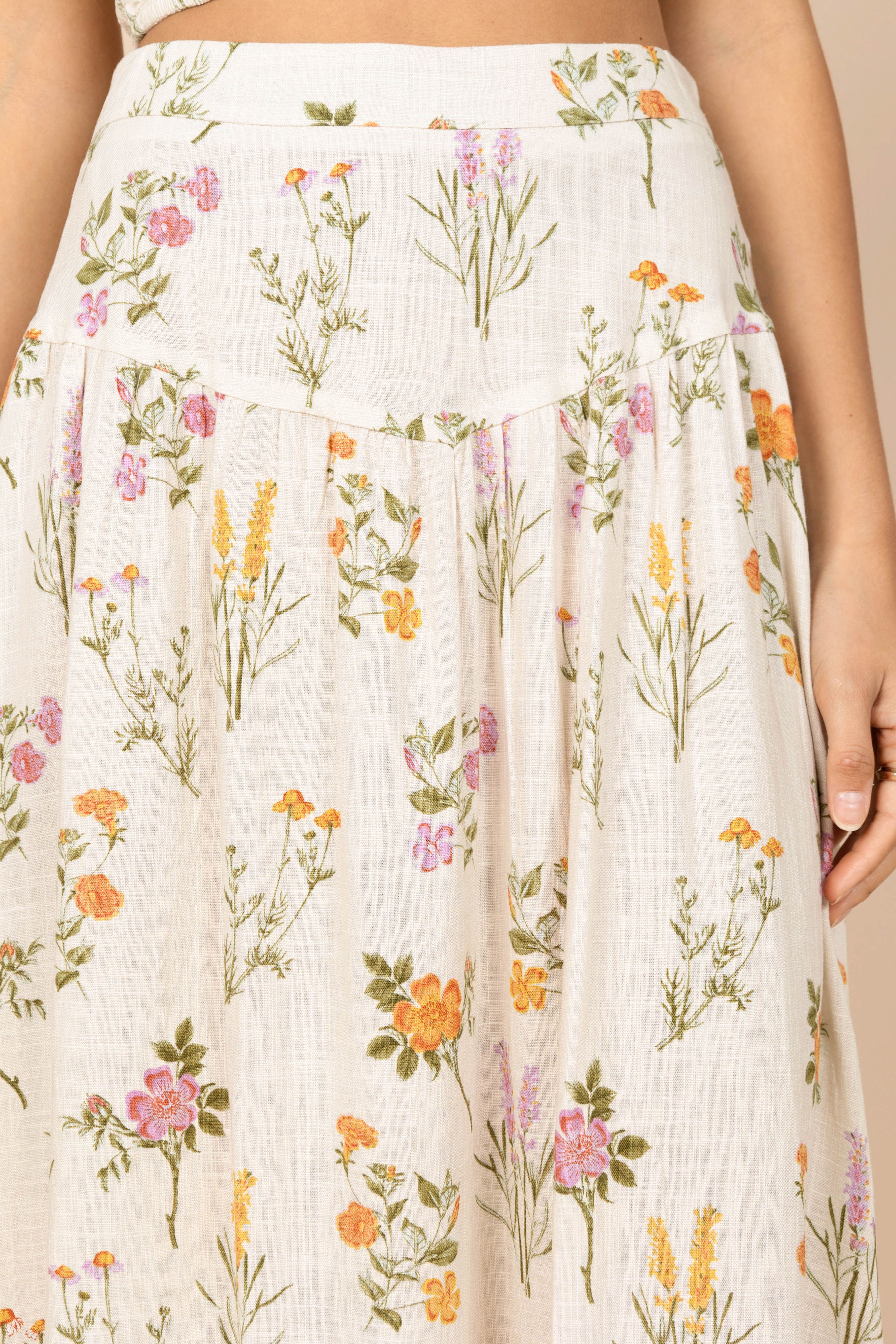 August Maxi Skirt - Beige Floral sold by Petal & Pup product image thumbnail 5