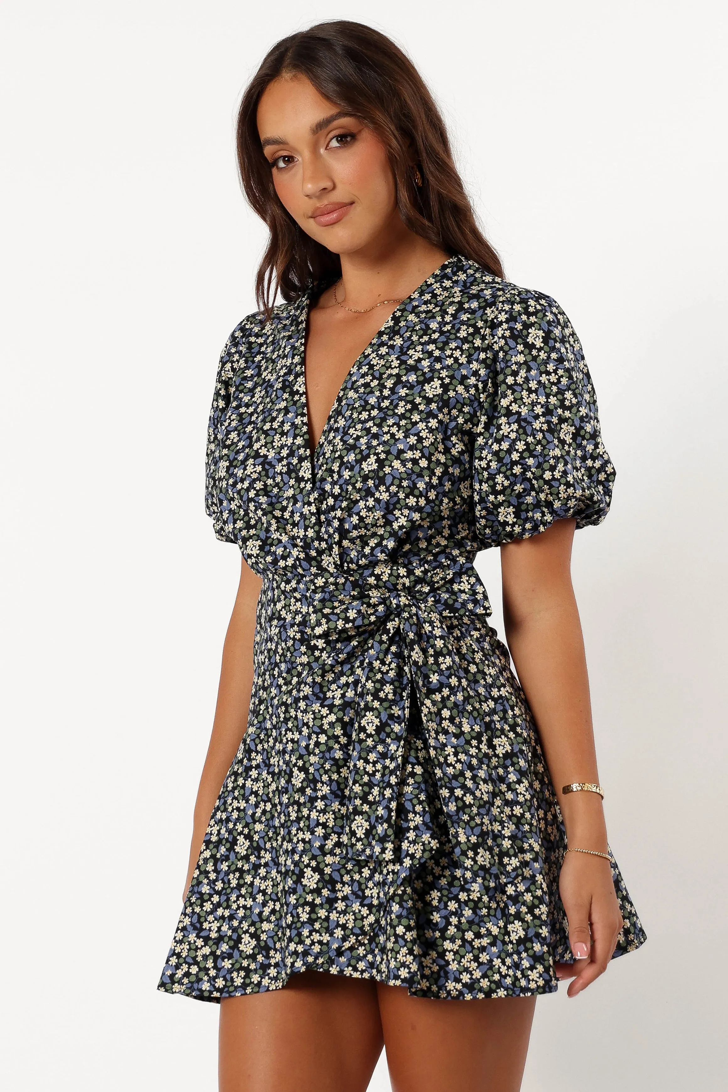 Kenn Wrap Mini Dress - Indigo Vanilla sold by Petal & Pup product image thumbnail 3