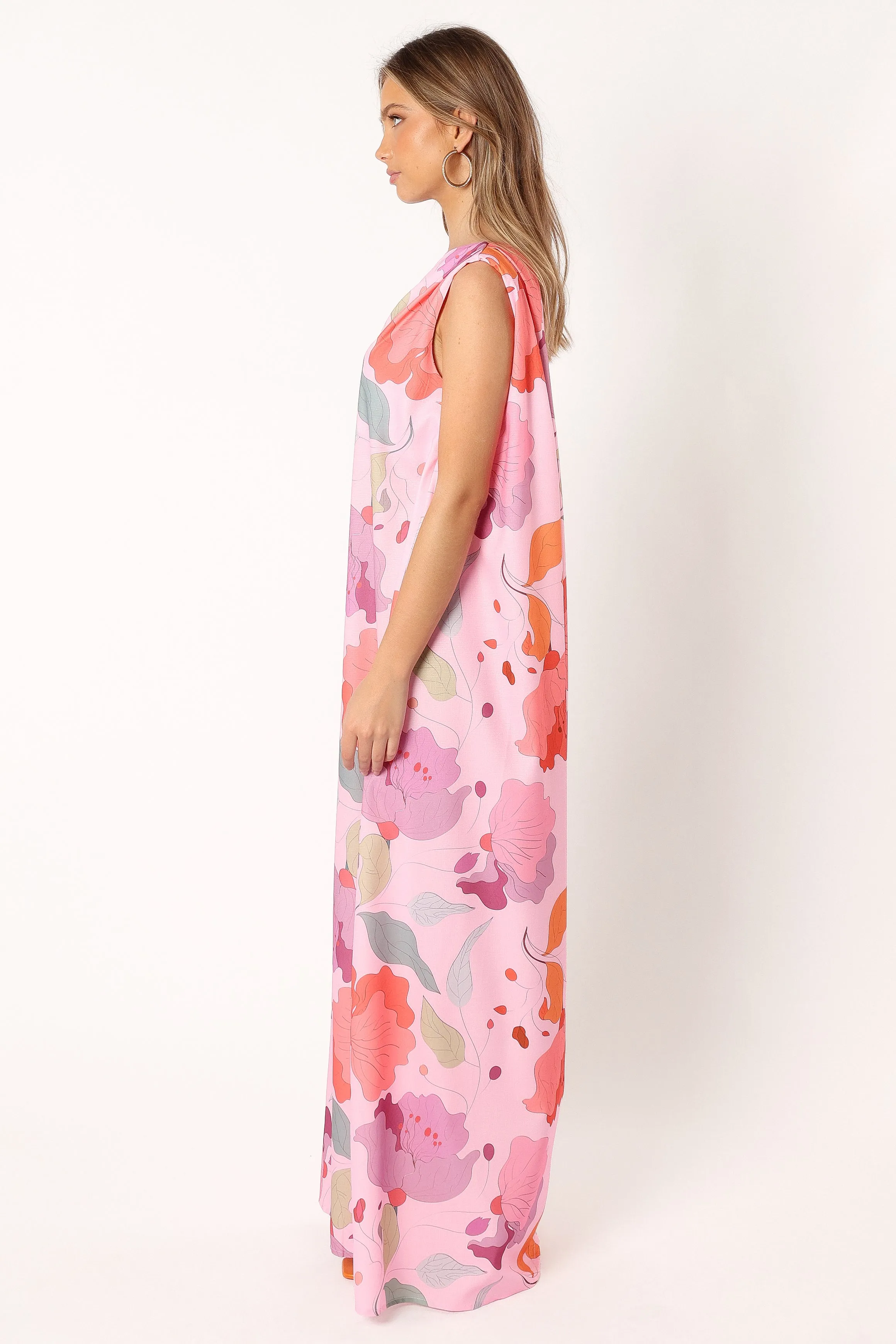 Tillie One Shoulder Maxi Dress - Pink Floral sold by Petal & Pup product image thumbnail 2