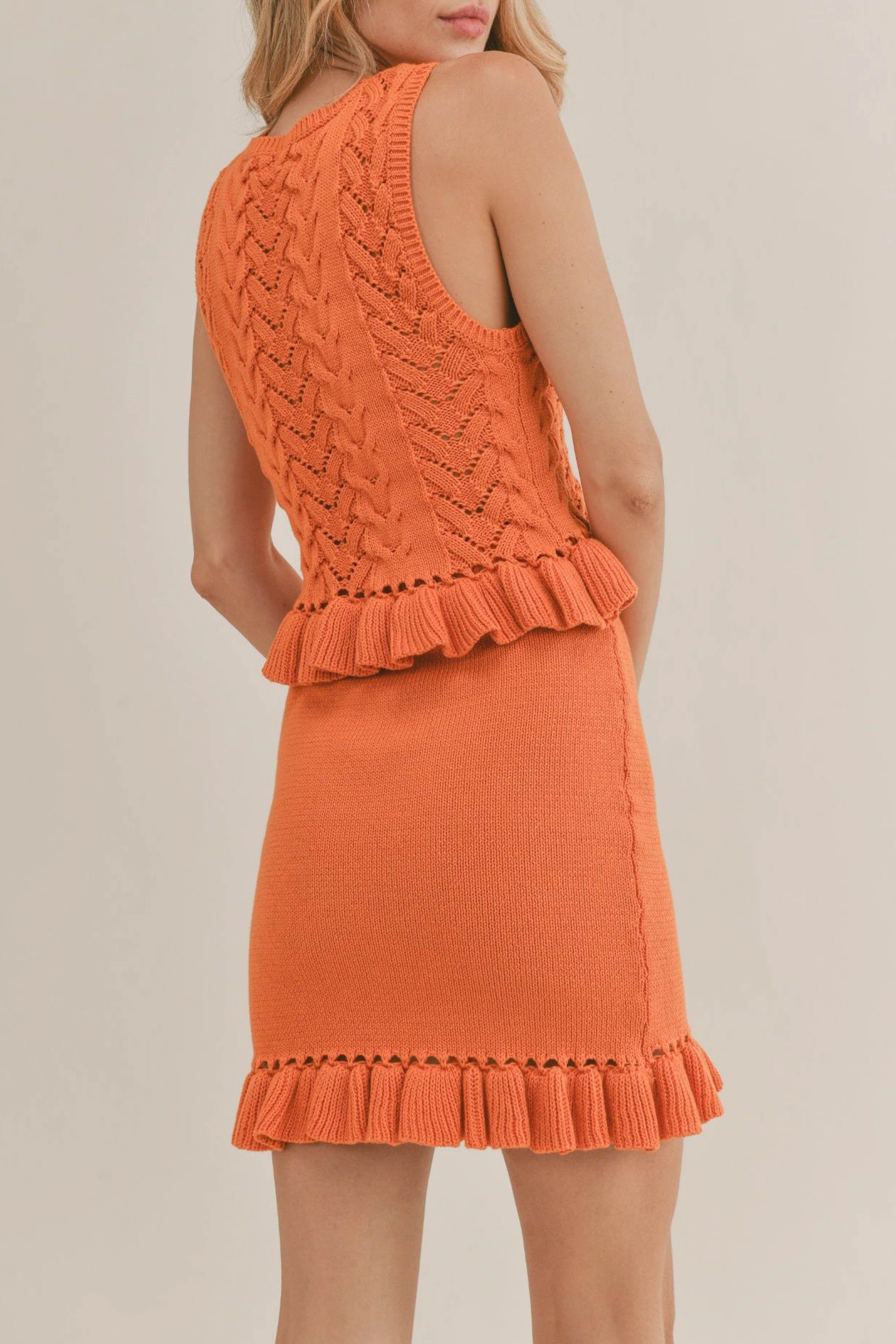 Ricky Sweater Tank Top - Orange sold by Petal & Pup product image thumbnail 2