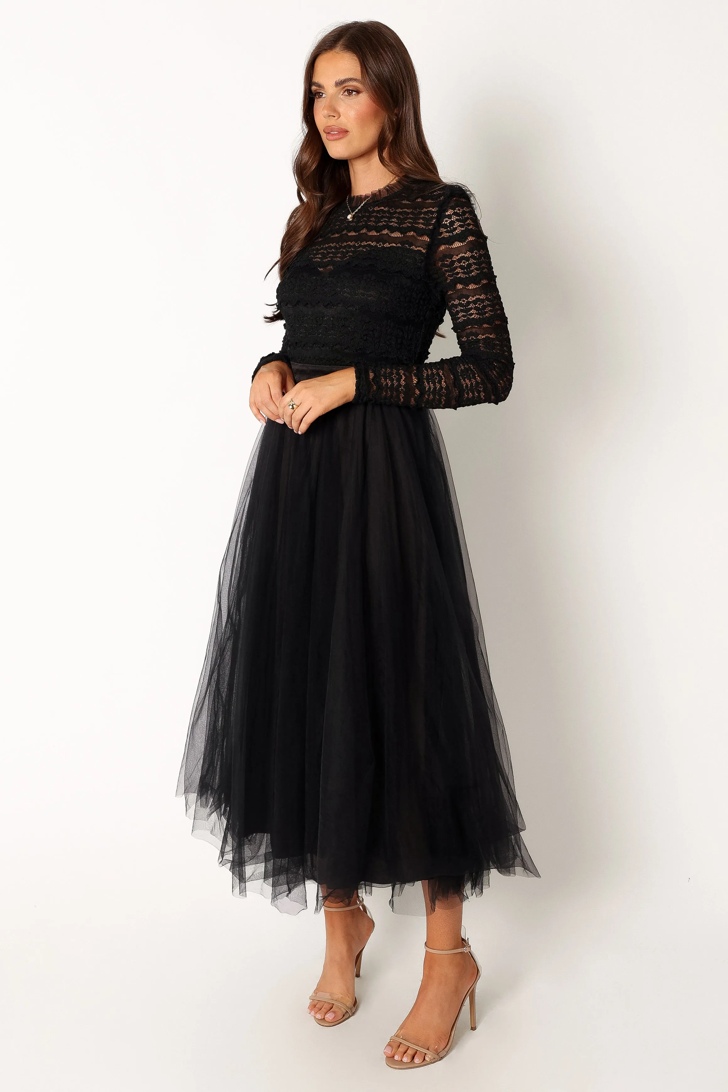 Pilla Long Sleeve Midi Dress - Black sold by Petal & Pup product image thumbnail 5