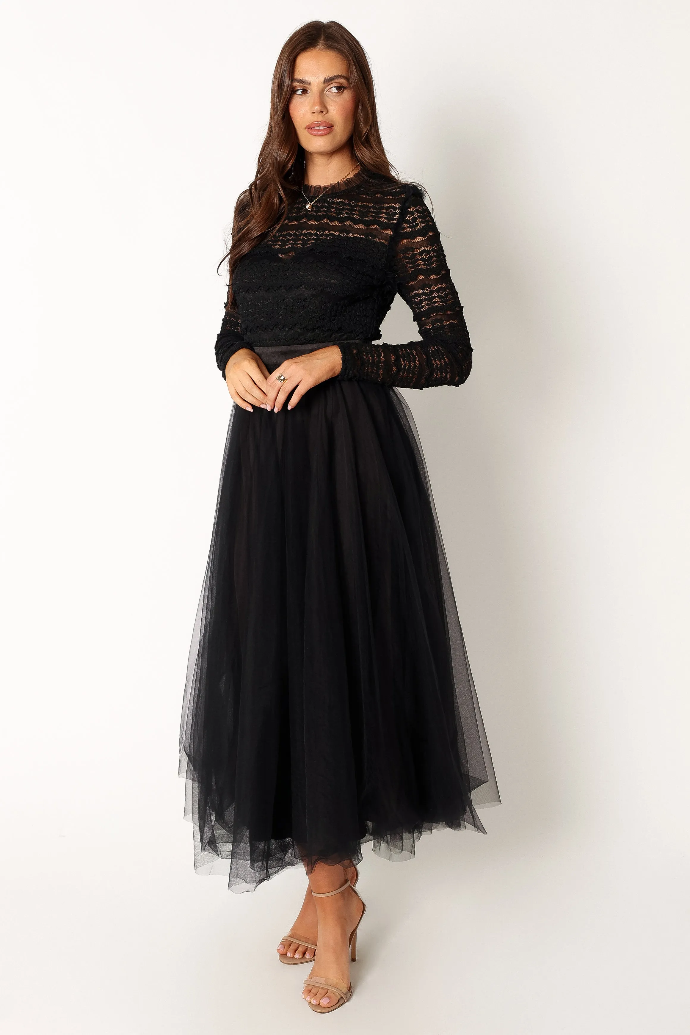 Pilla Long Sleeve Midi Dress - Black sold by Petal & Pup product image thumbnail 2
