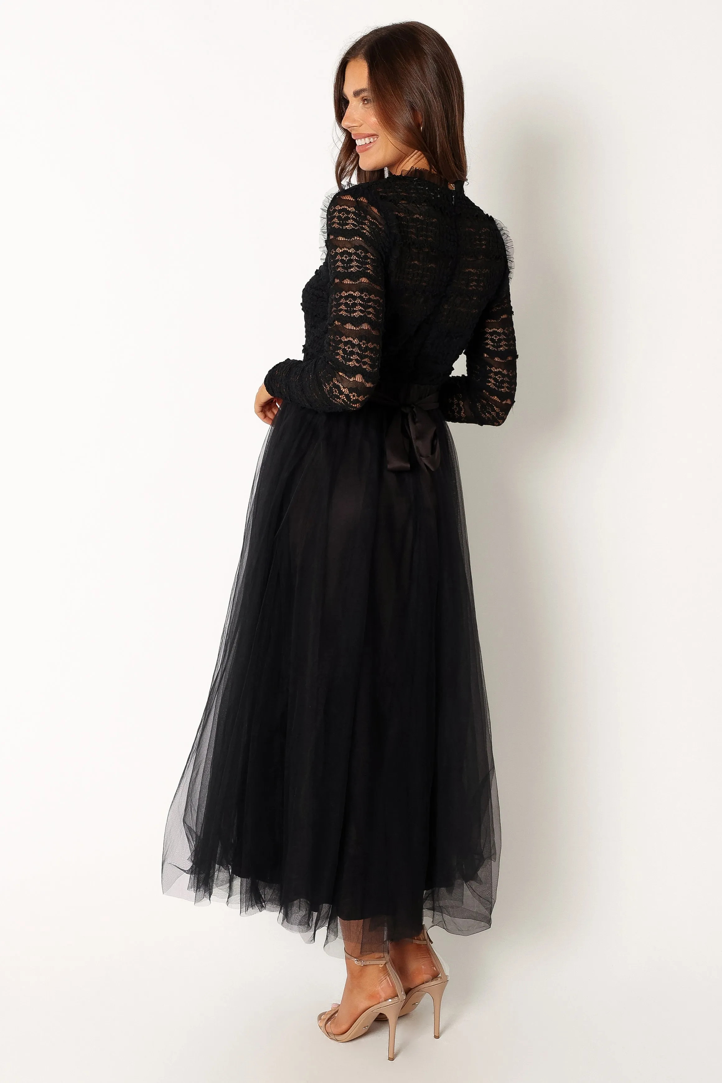 Pilla Long Sleeve Midi Dress - Black sold by Petal & Pup product image thumbnail 3