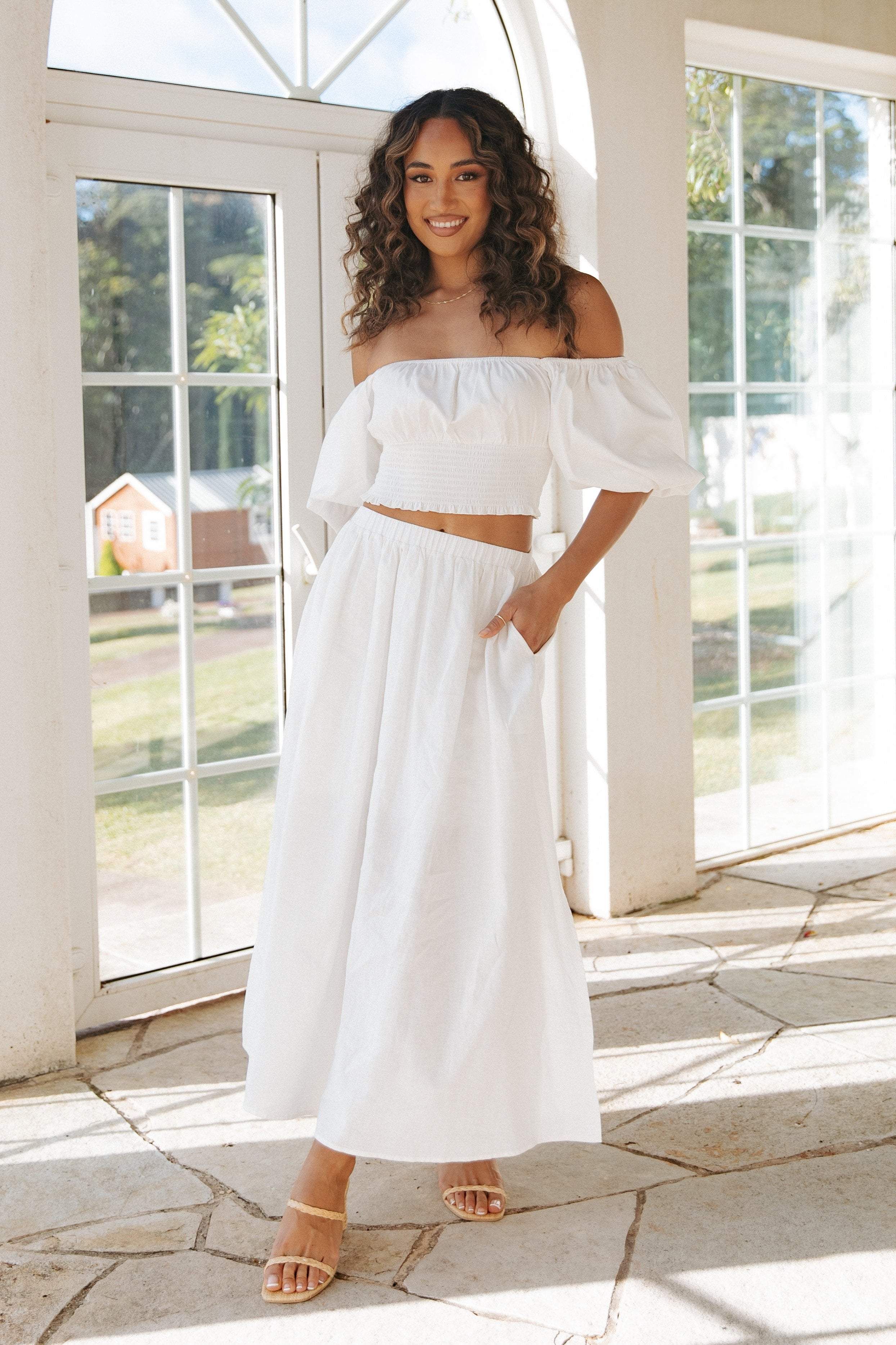 Esther Skirt - White sold by Petal & Pup