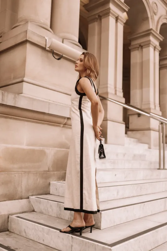Esme Maxi Dress - Natural Black sold by Petal & Pup