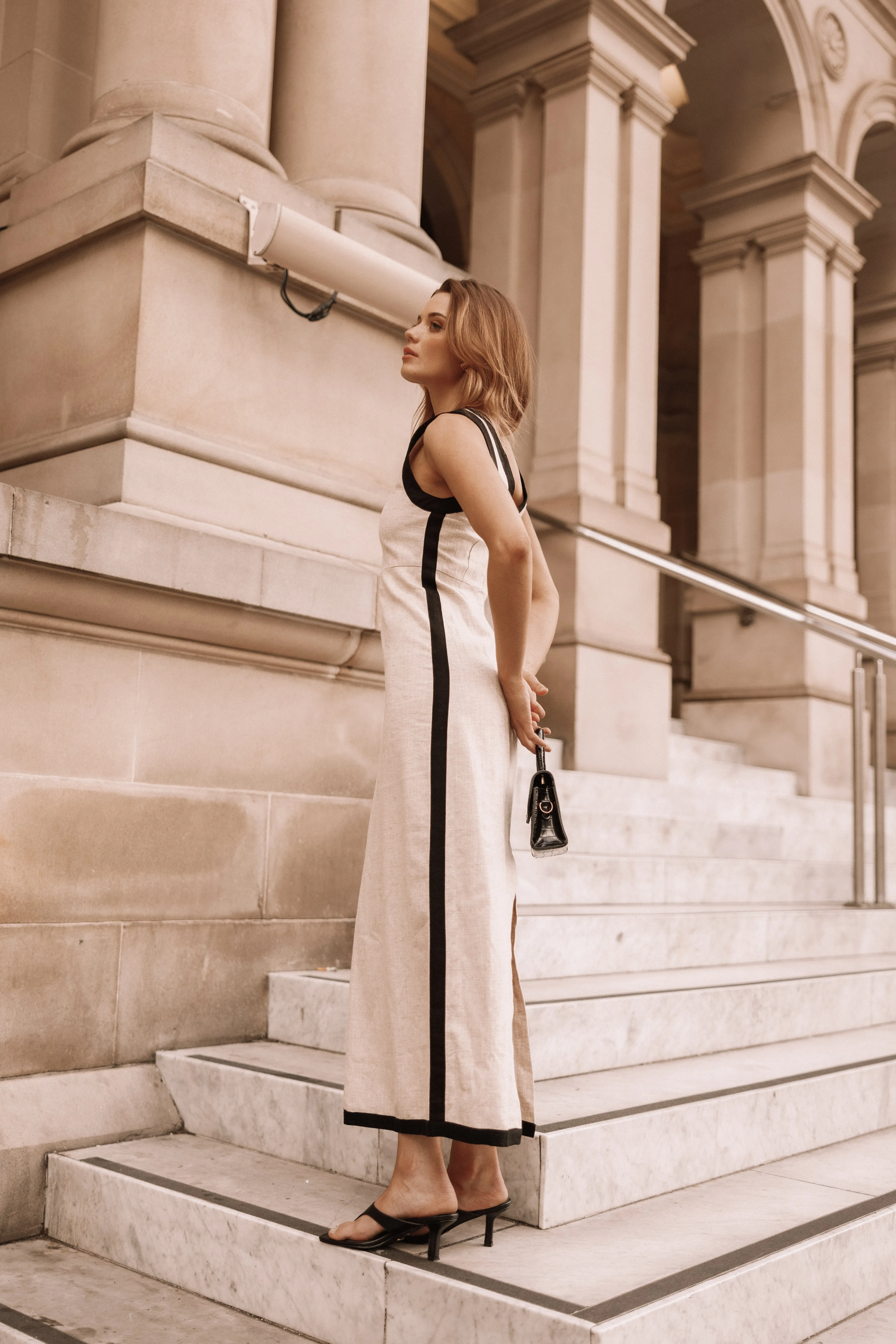 Esme Maxi Dress - Natural Black sold by Petal & Pup