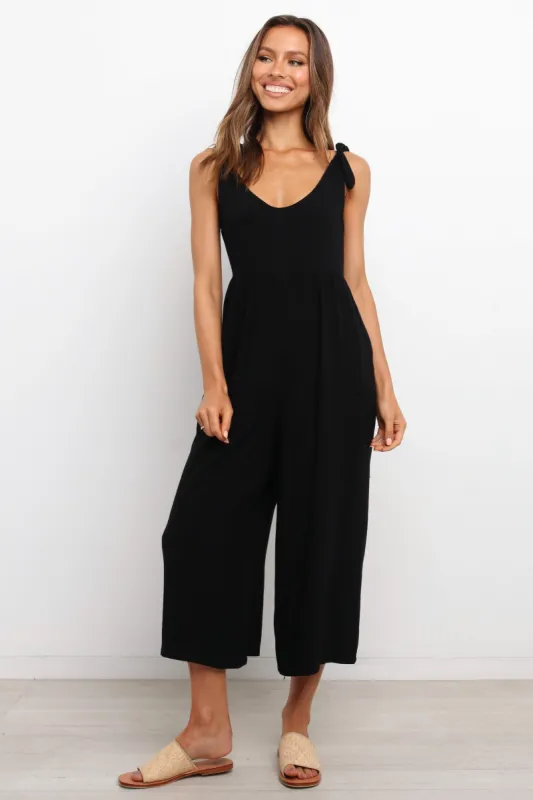 Morgan Jumpsuit - Black sold by Petal & Pup