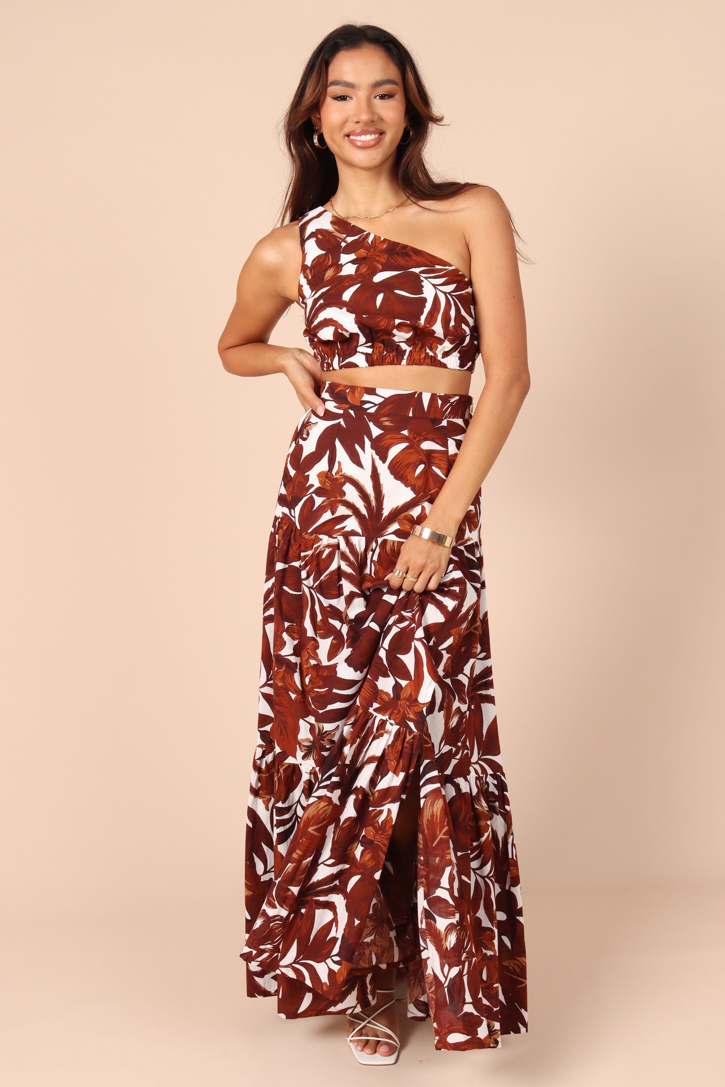 Lorelei Maxi Skirt - Chocolate Floral sold by Petal & Pup product image thumbnail 4