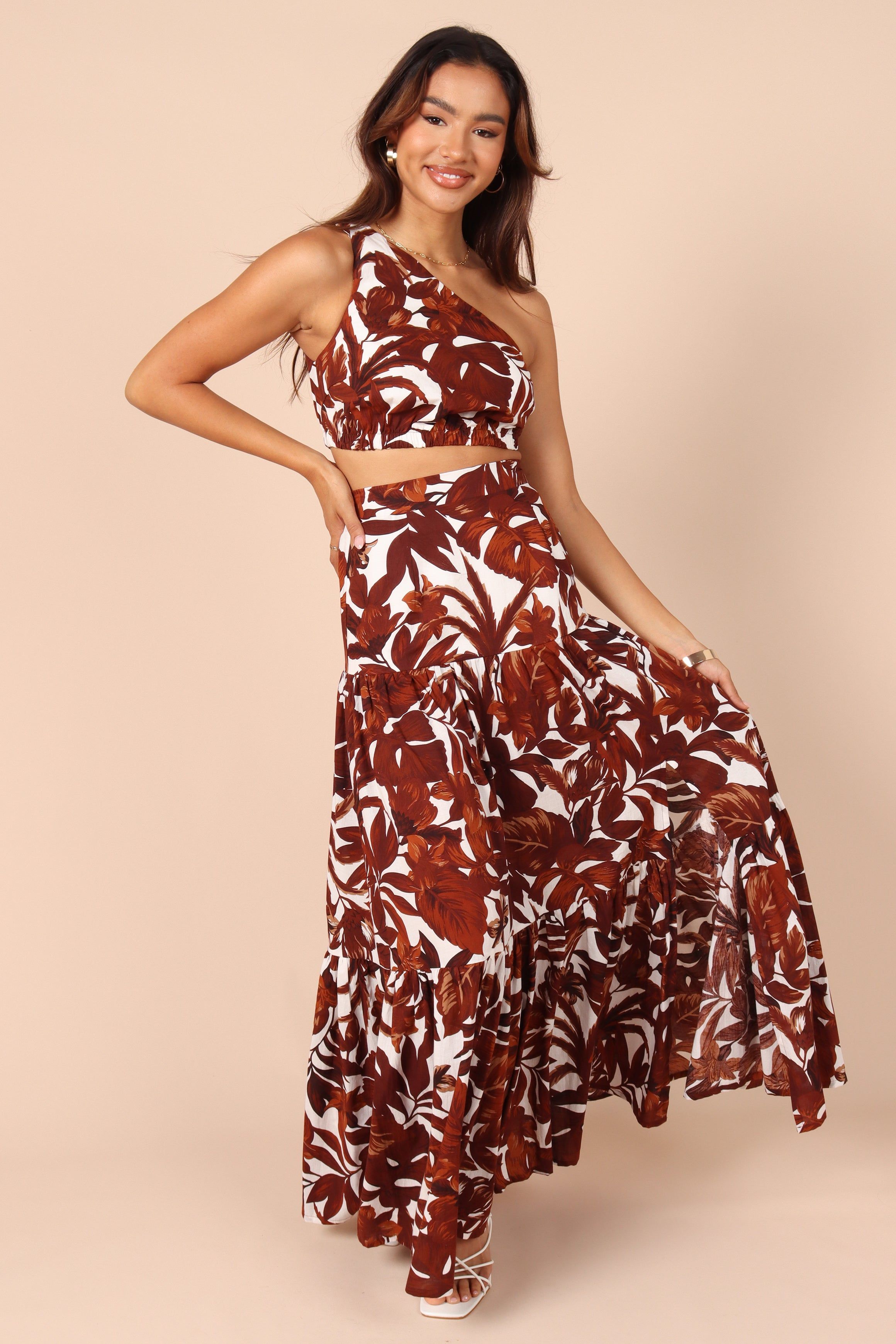 Lorelei Maxi Skirt - Chocolate Floral sold by Petal & Pup product image thumbnail 9
