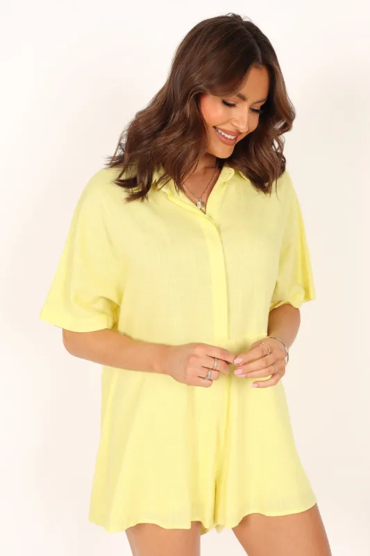 Emilee Romper - Citrus sold by Petal & Pup