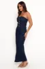 Melissa Strapless Dress - Medium Denim sold by Petal & Pup