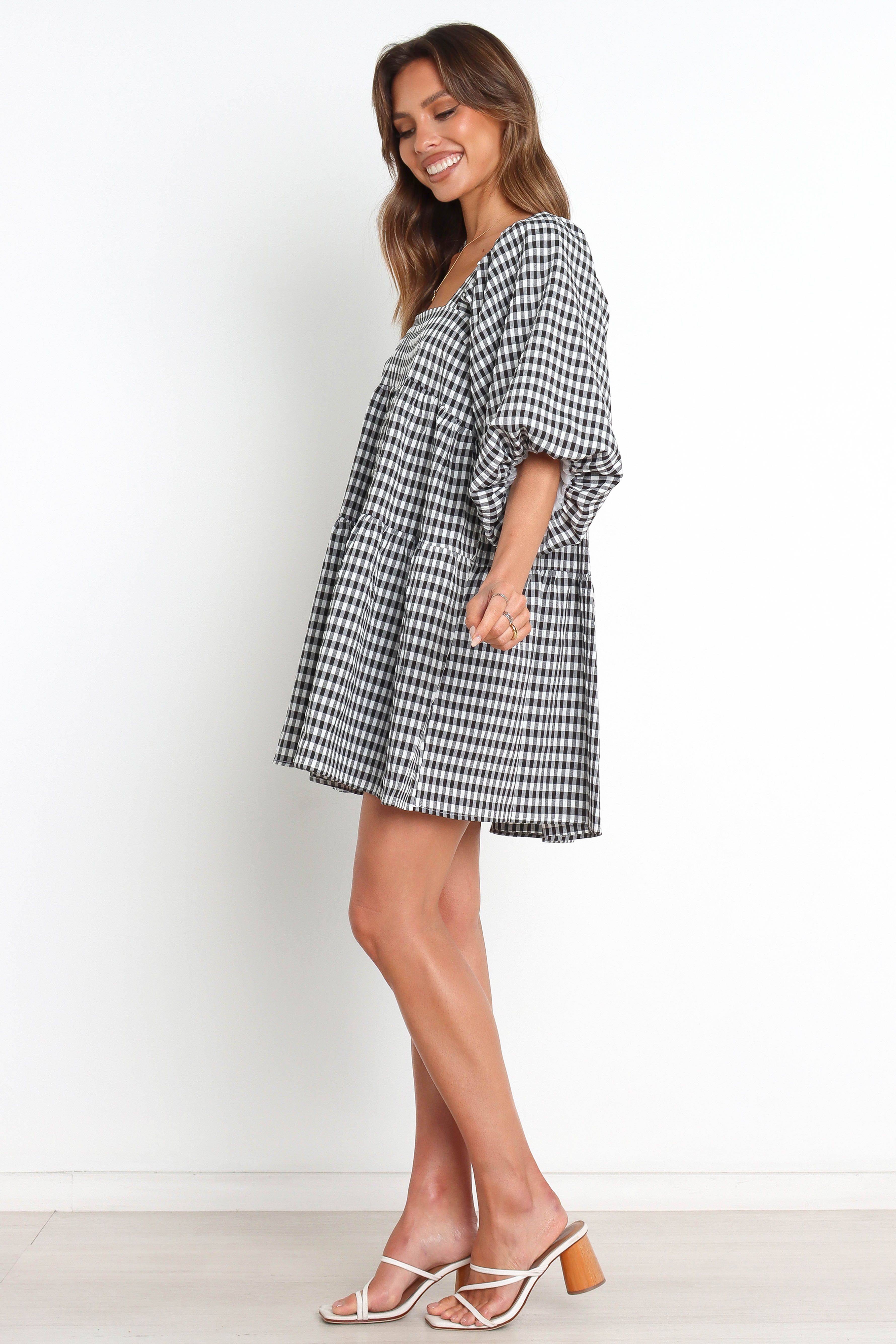 Capranica Dress - Black Gingham sold by Petal & Pup product image thumbnail 3