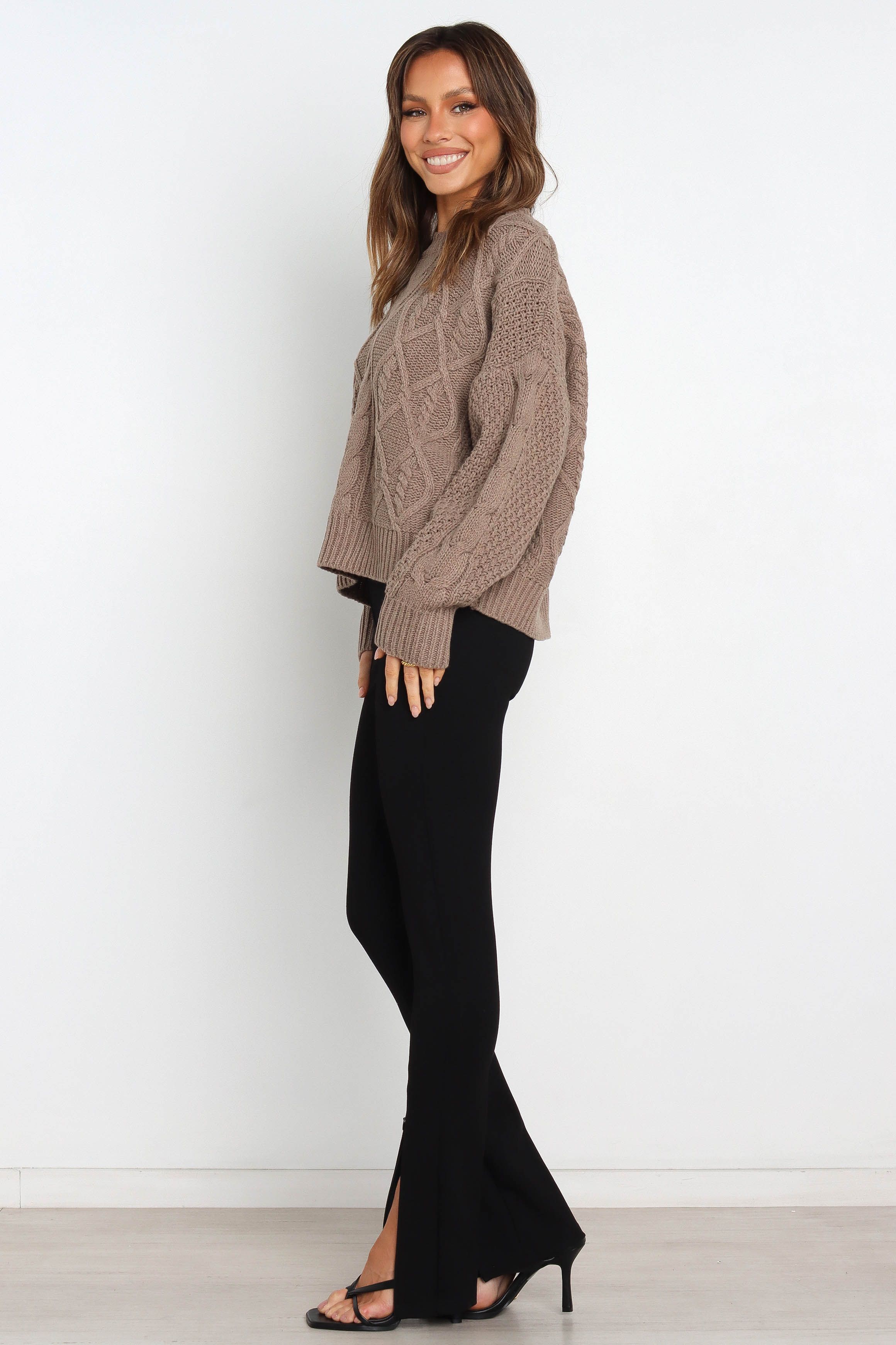 Tahlia Knit Sweater - Mocha sold by Petal & Pup product image thumbnail 4