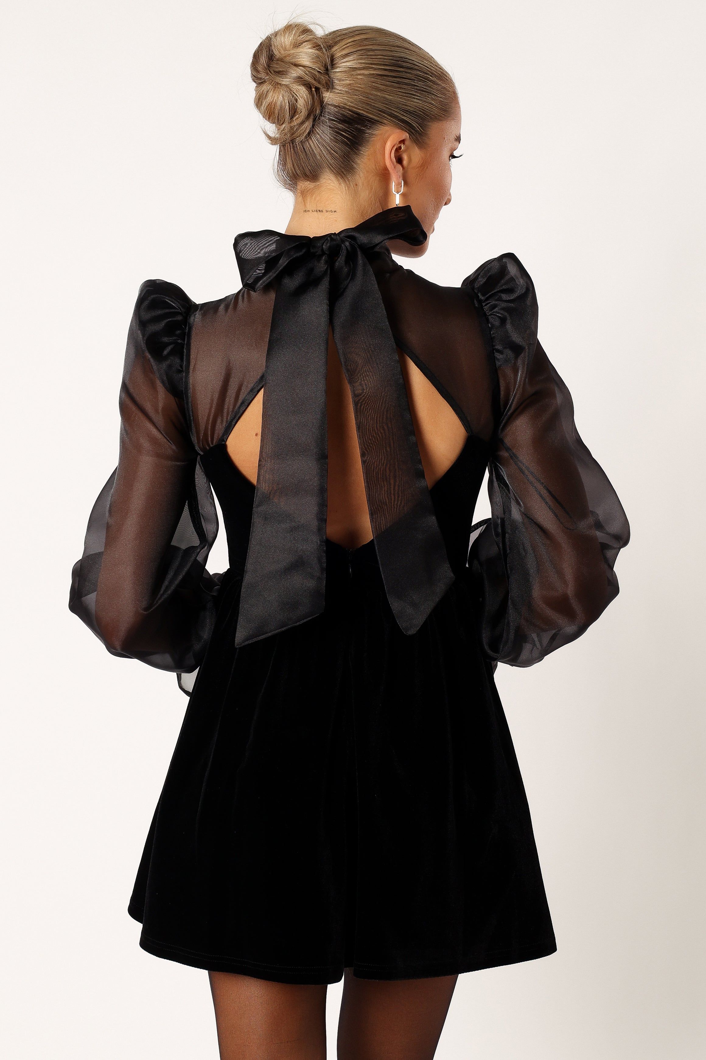 Blaire Longsleeve Mini Dress - Black sold by Petal & Pup product image thumbnail 4