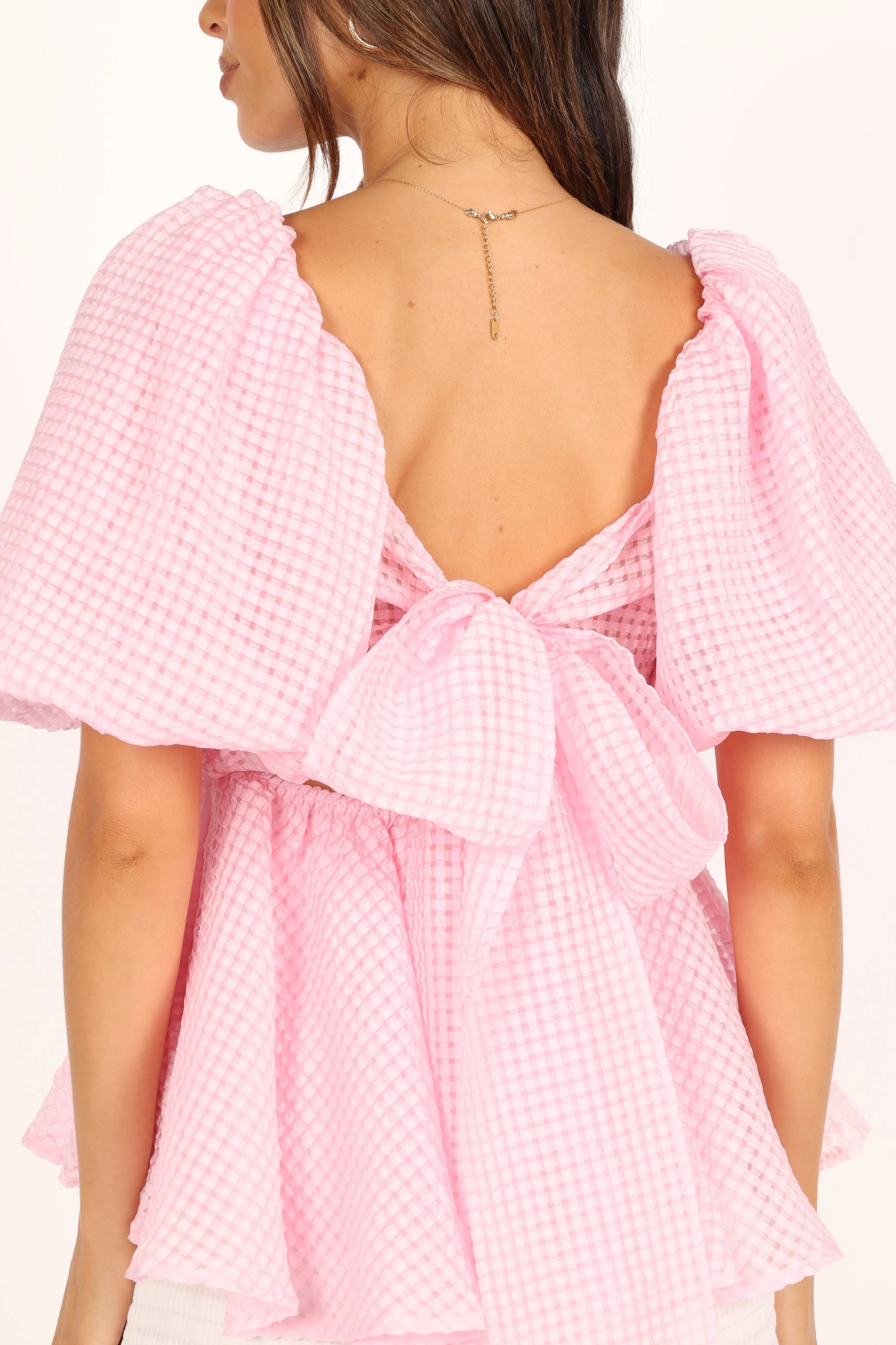 Kaylah Puff Sleeve Top - Pink sold by Petal & Pup product image thumbnail 4