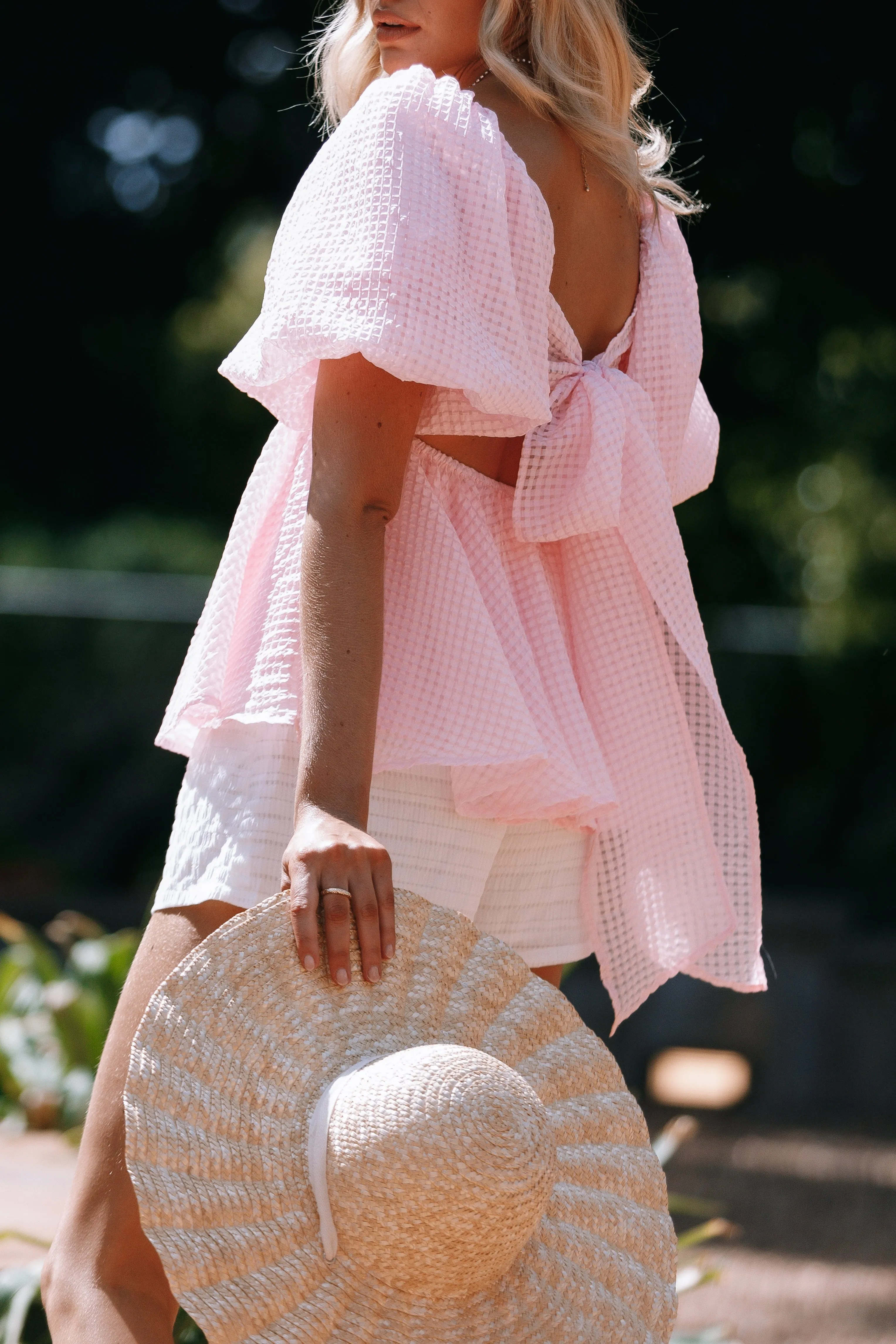 Kaylah Puff Sleeve Top - Pink sold by Petal & Pup product image thumbnail 2