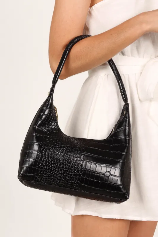 Hunter Shoulder Bag - Black Croc sold by Petal & Pup