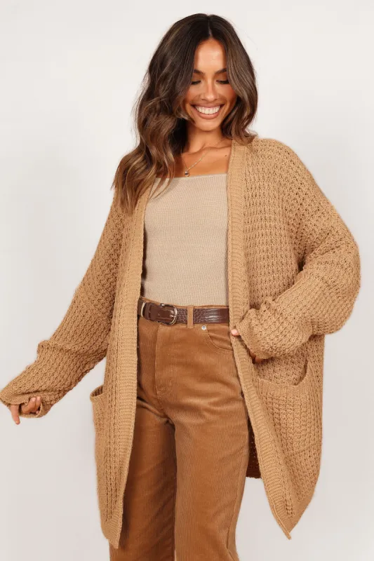 Leyonie Cardigan - Tan sold by Petal & Pup