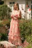 Fionna Maxi Dress - Peach Floral sold by Petal & Pup