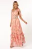 Fionna Maxi Dress - Peach Floral sold by Petal & Pup