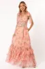 Fionna Maxi Dress - Peach Floral sold by Petal & Pup
