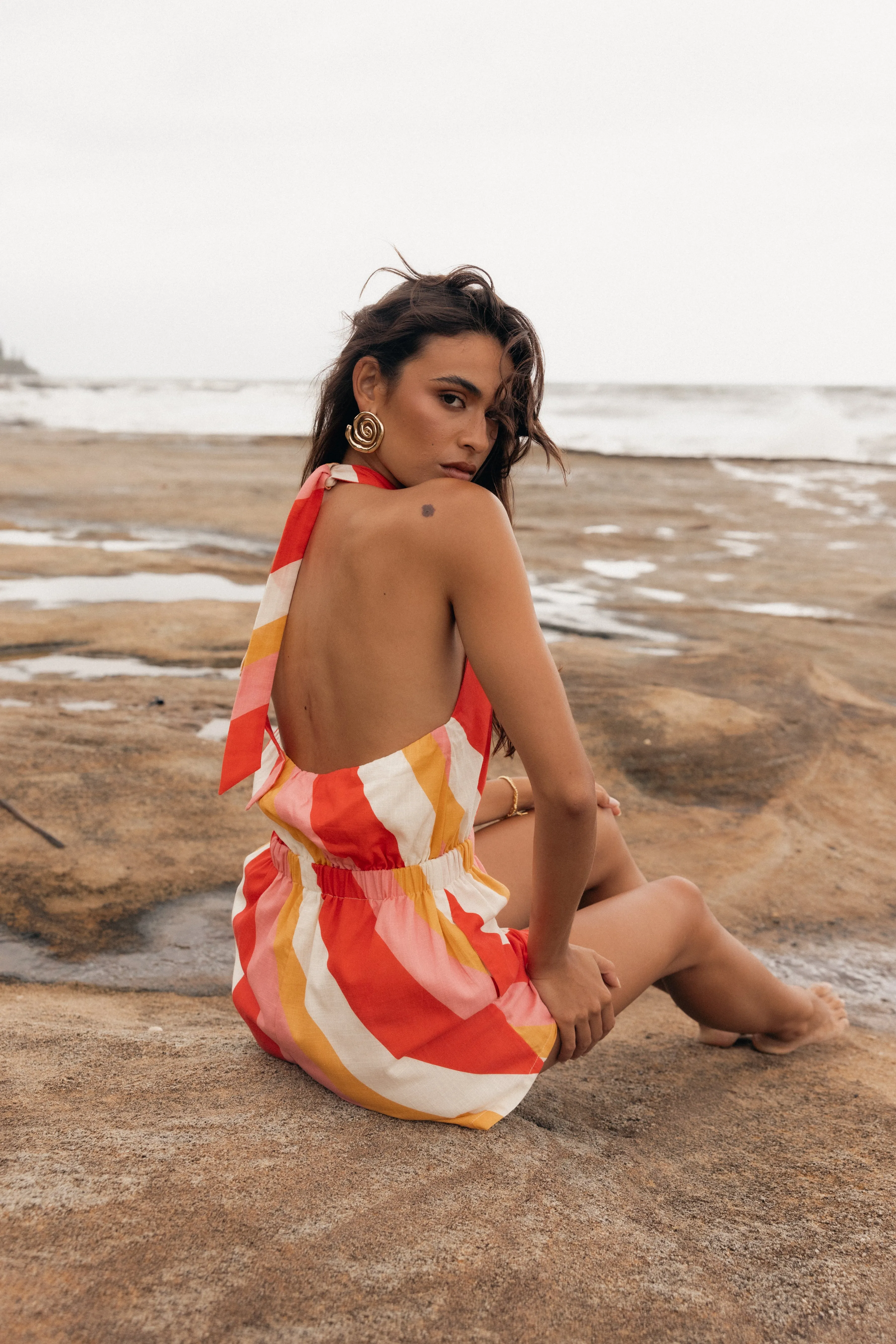 Silanzo Romper - Pink Stripe sold by Petal & Pup product image thumbnail 2