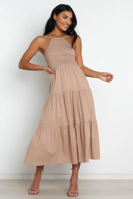 Sophia Dress - Beige sold by Petal & Pup