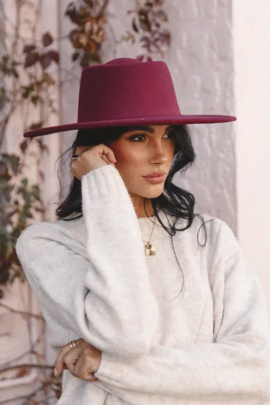 Olivia Hat - Plum sold by Petal & Pup