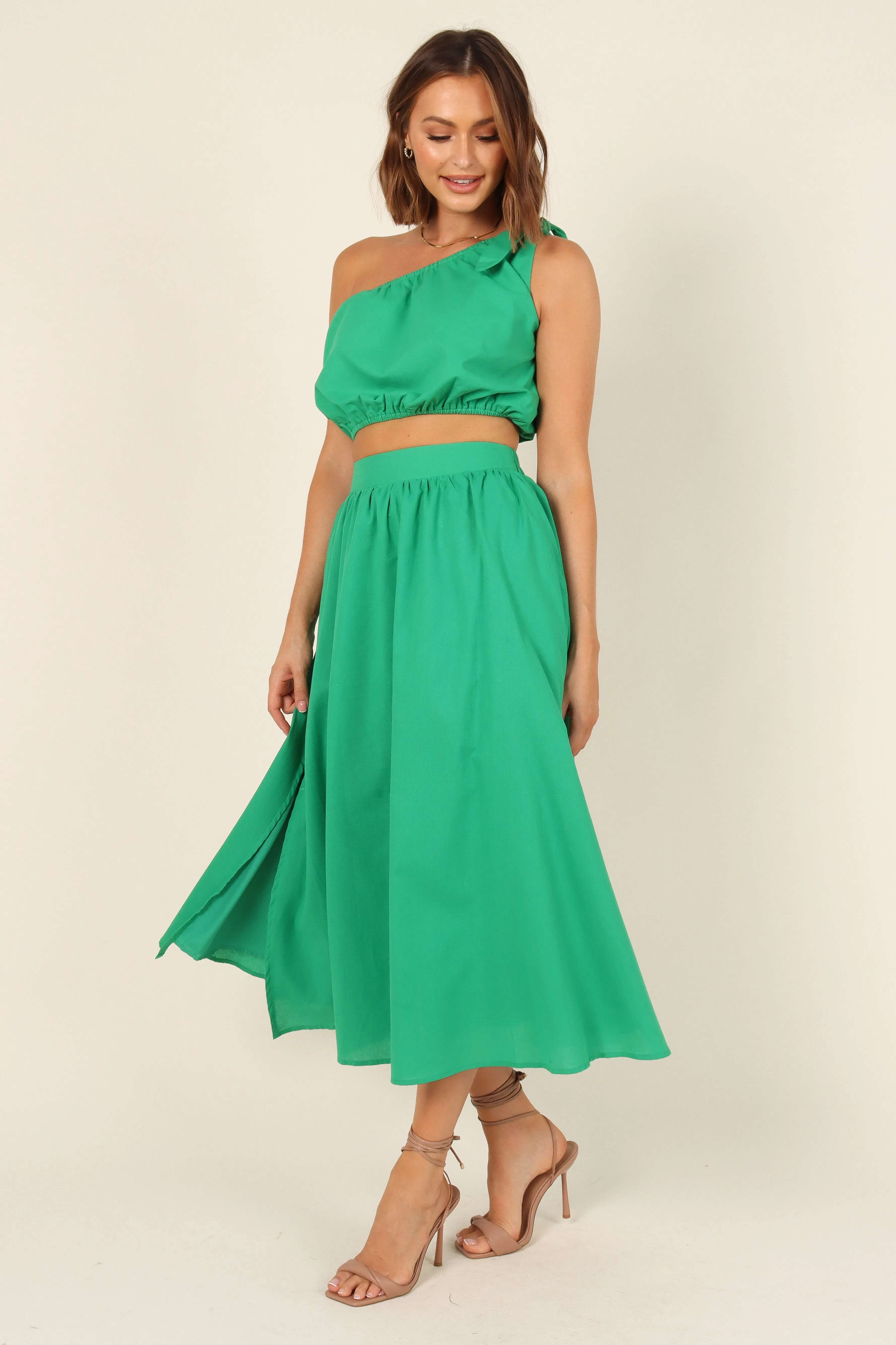 Isla One Shoulder Top - Green sold by Petal & Pup product image thumbnail 5