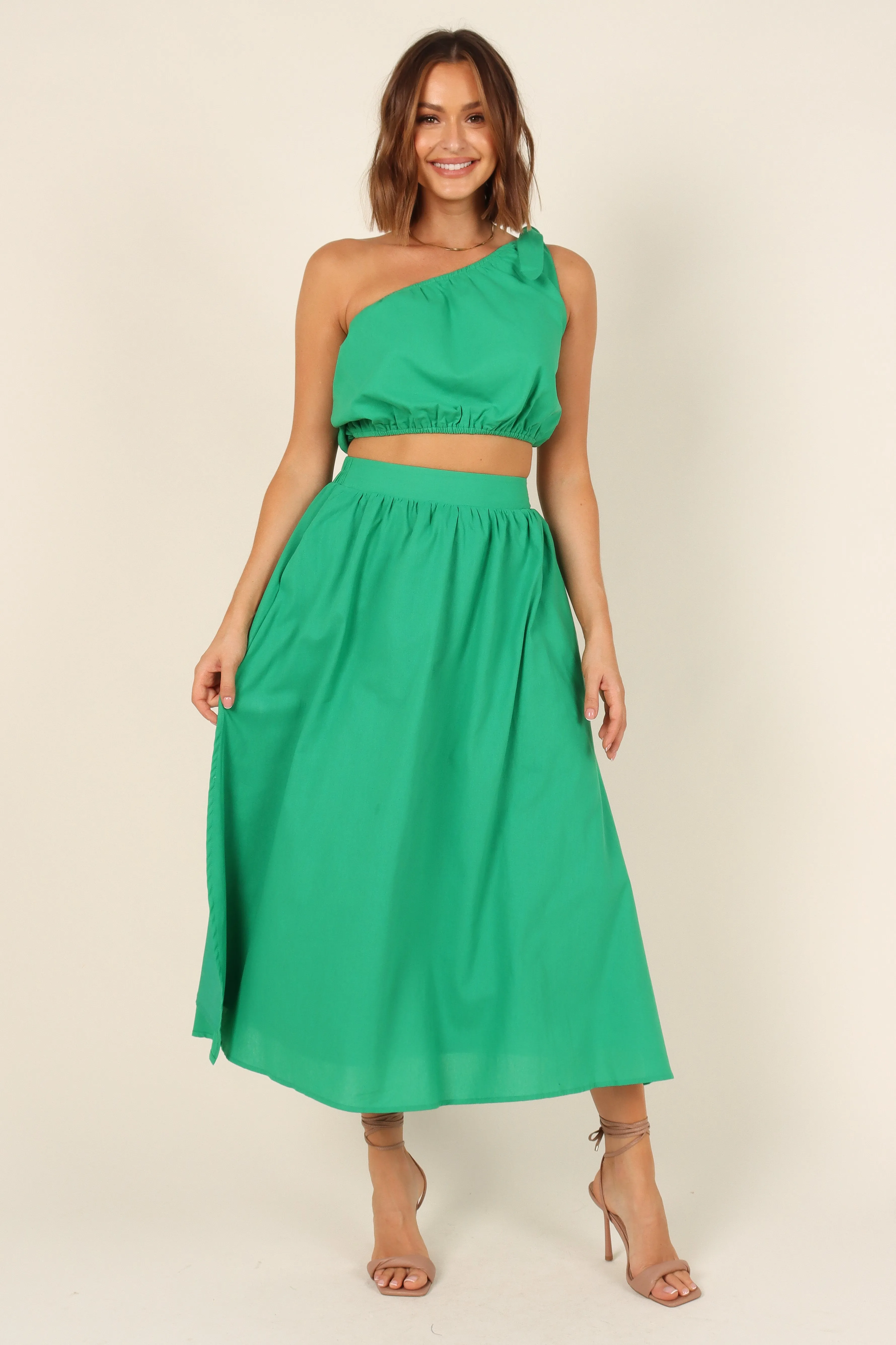 Isla One Shoulder Top - Green sold by Petal & Pup product image thumbnail 4