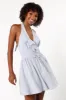 Leigh Halterneck Mini Dress - Light Blue sold by Petal & Pup