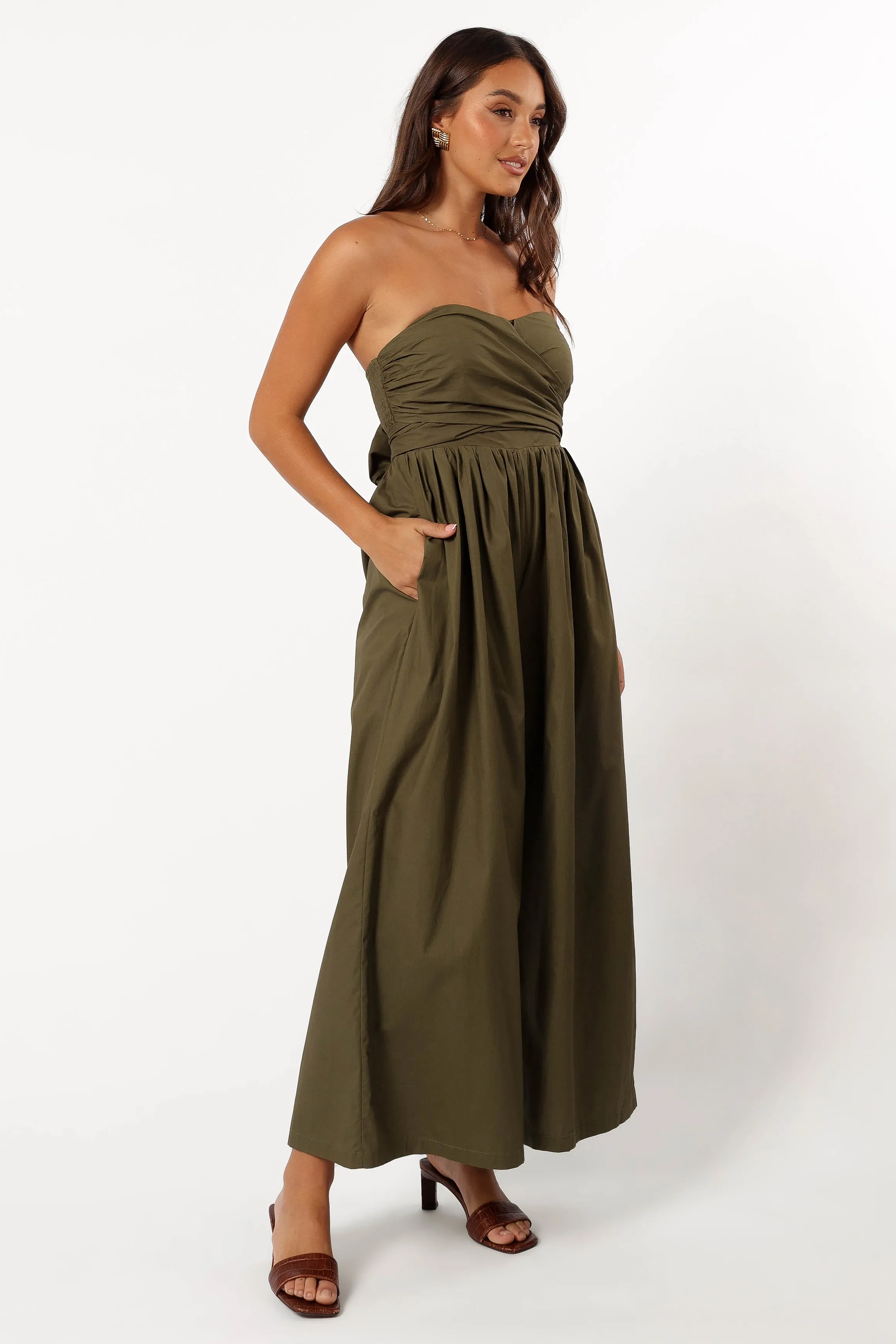 Marias Jumpsuit - Deep Olive sold by Petal & Pup product image thumbnail 4