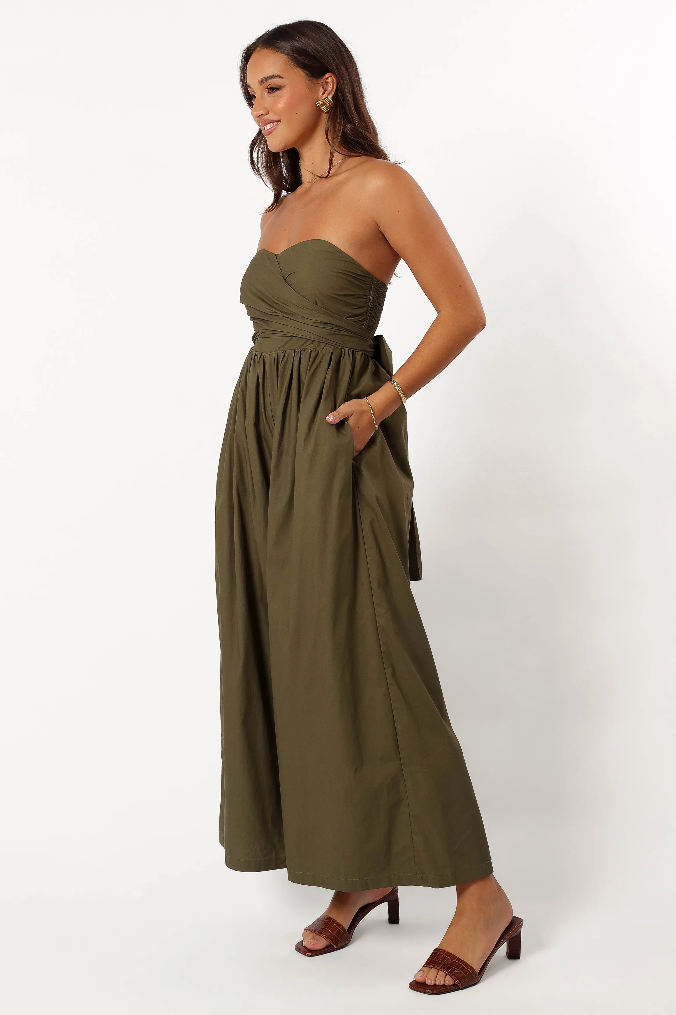 Marias Jumpsuit - Deep Olive sold by Petal & Pup product image thumbnail 3