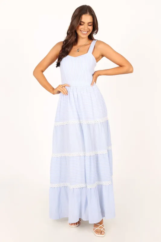 Camille Maxi Dress - Blue sold by Petal & Pup