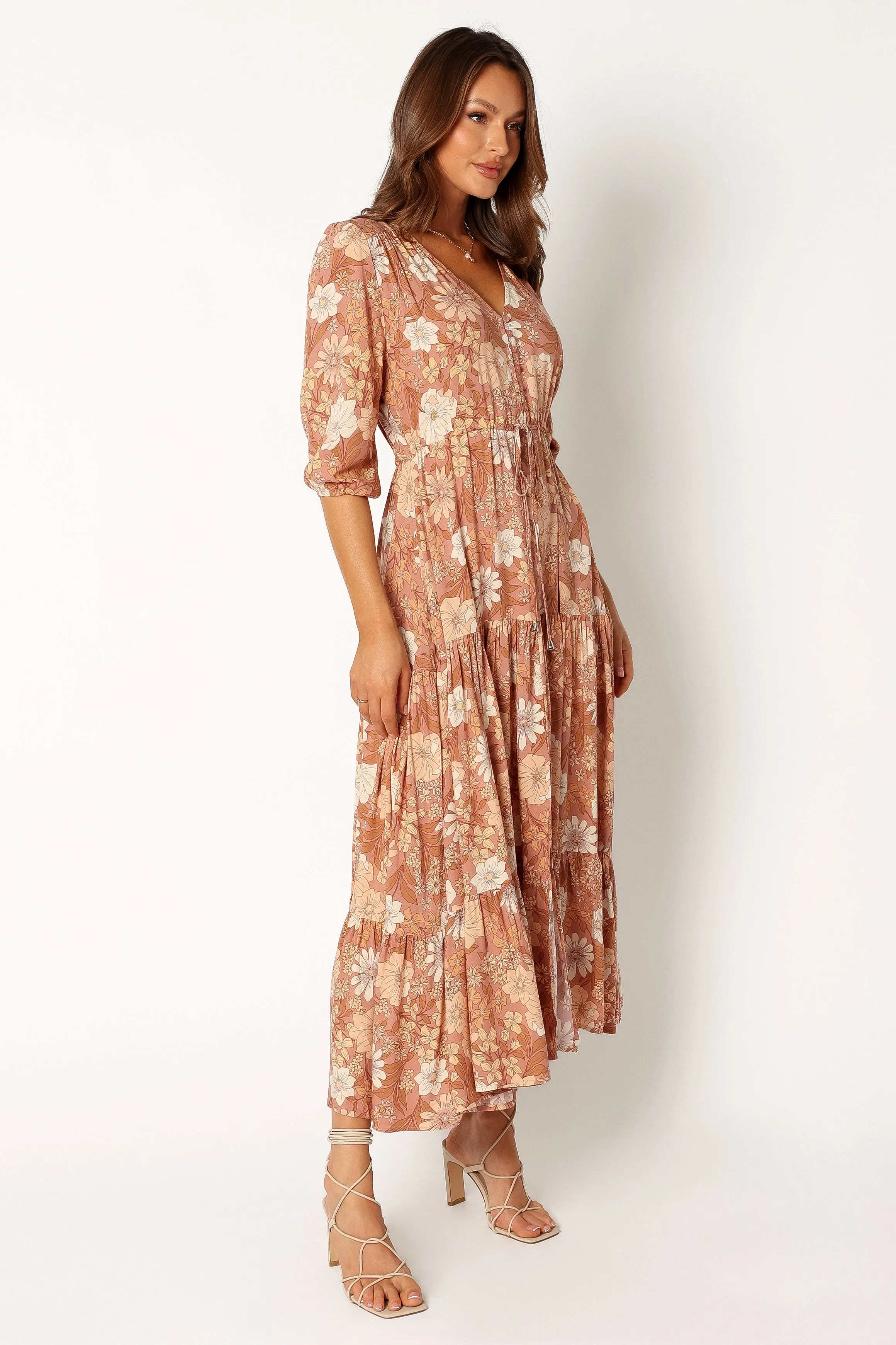 Kelda Dress - Tan Floral sold by Petal & Pup product image thumbnail 5