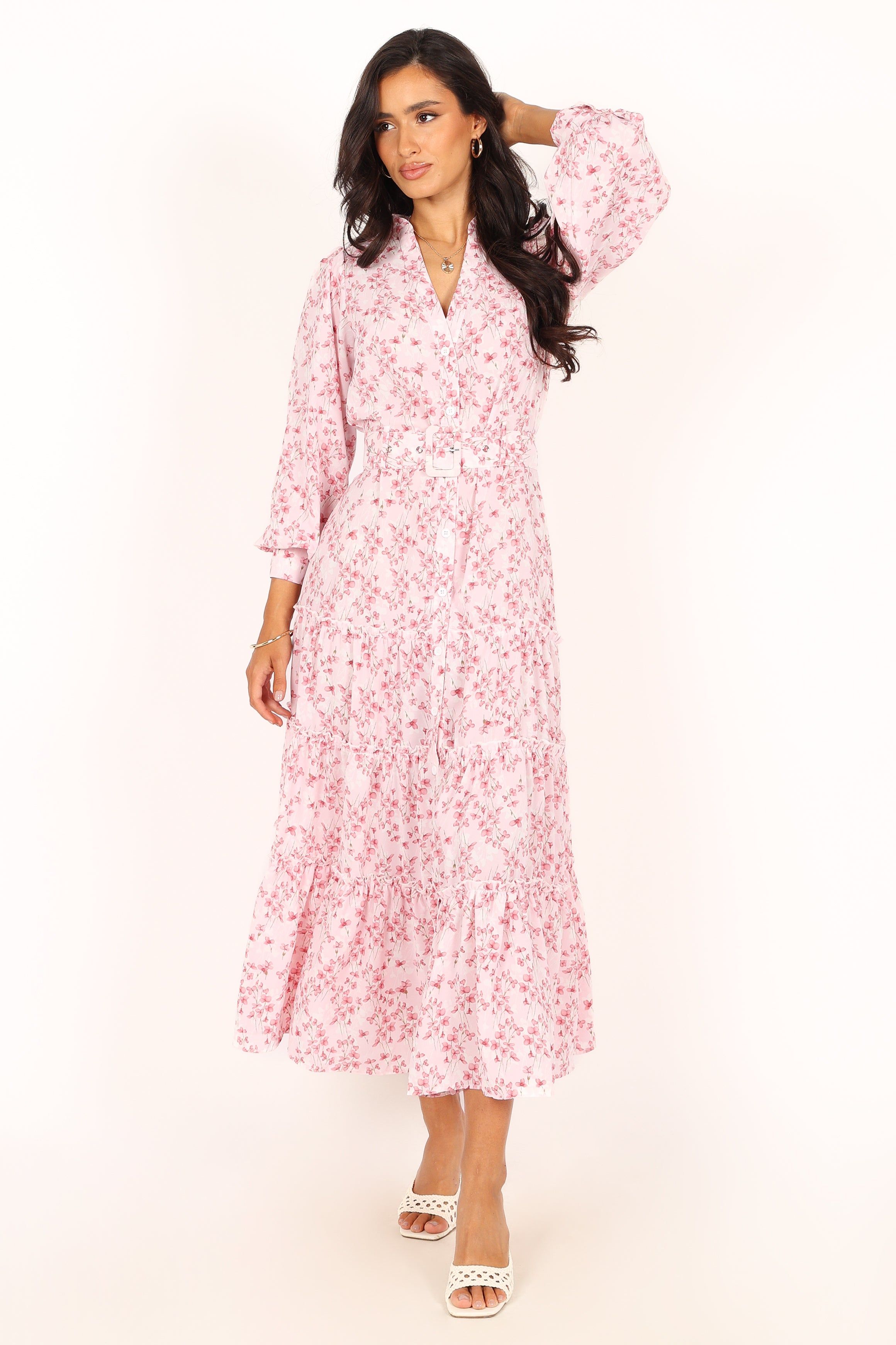 Haydee Long Sleeve Maxi Dress - Pink Floral sold by Petal & Pup product image thumbnail 4