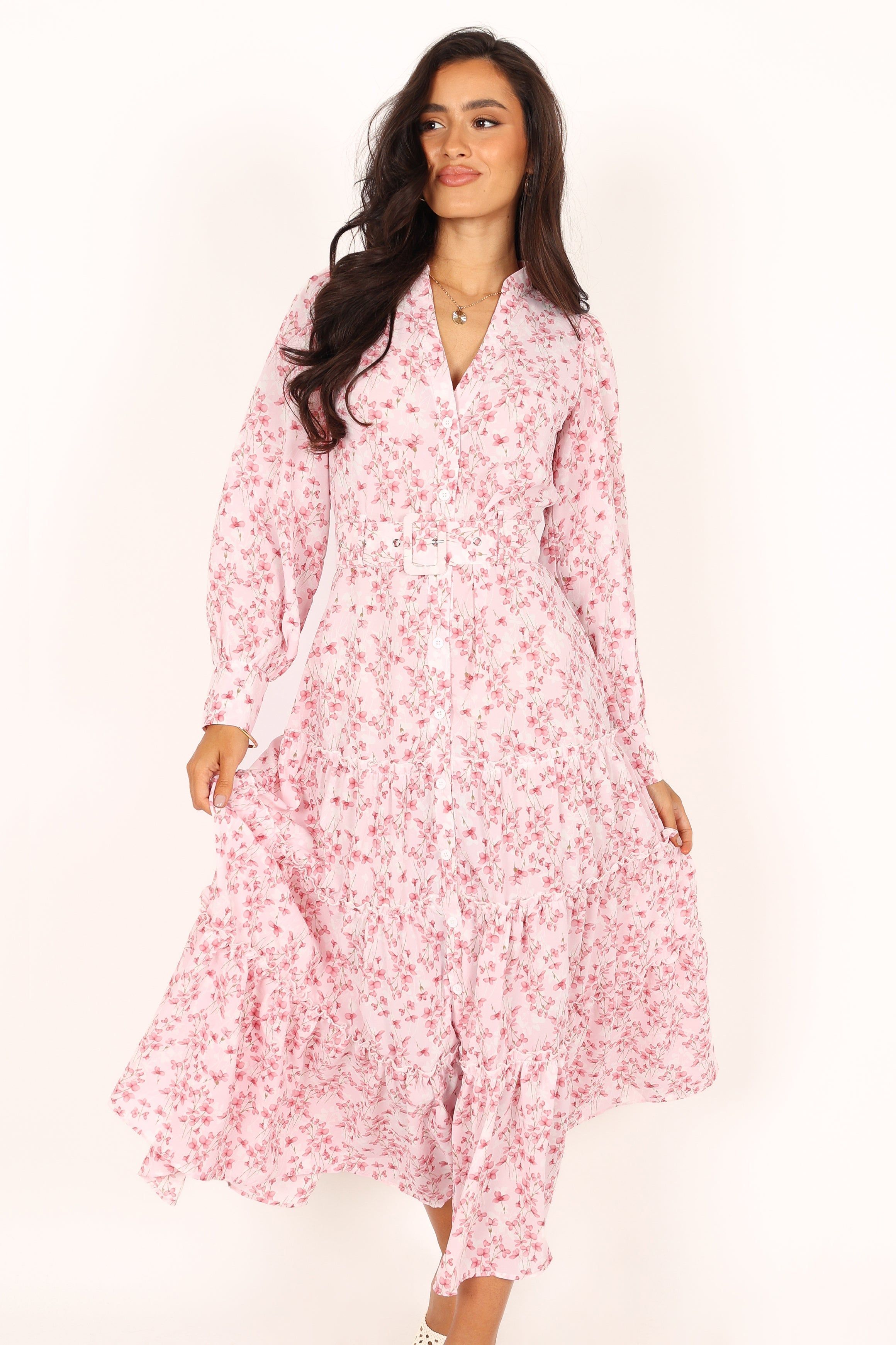 Haydee Long Sleeve Maxi Dress - Pink Floral sold by Petal & Pup product image thumbnail 5
